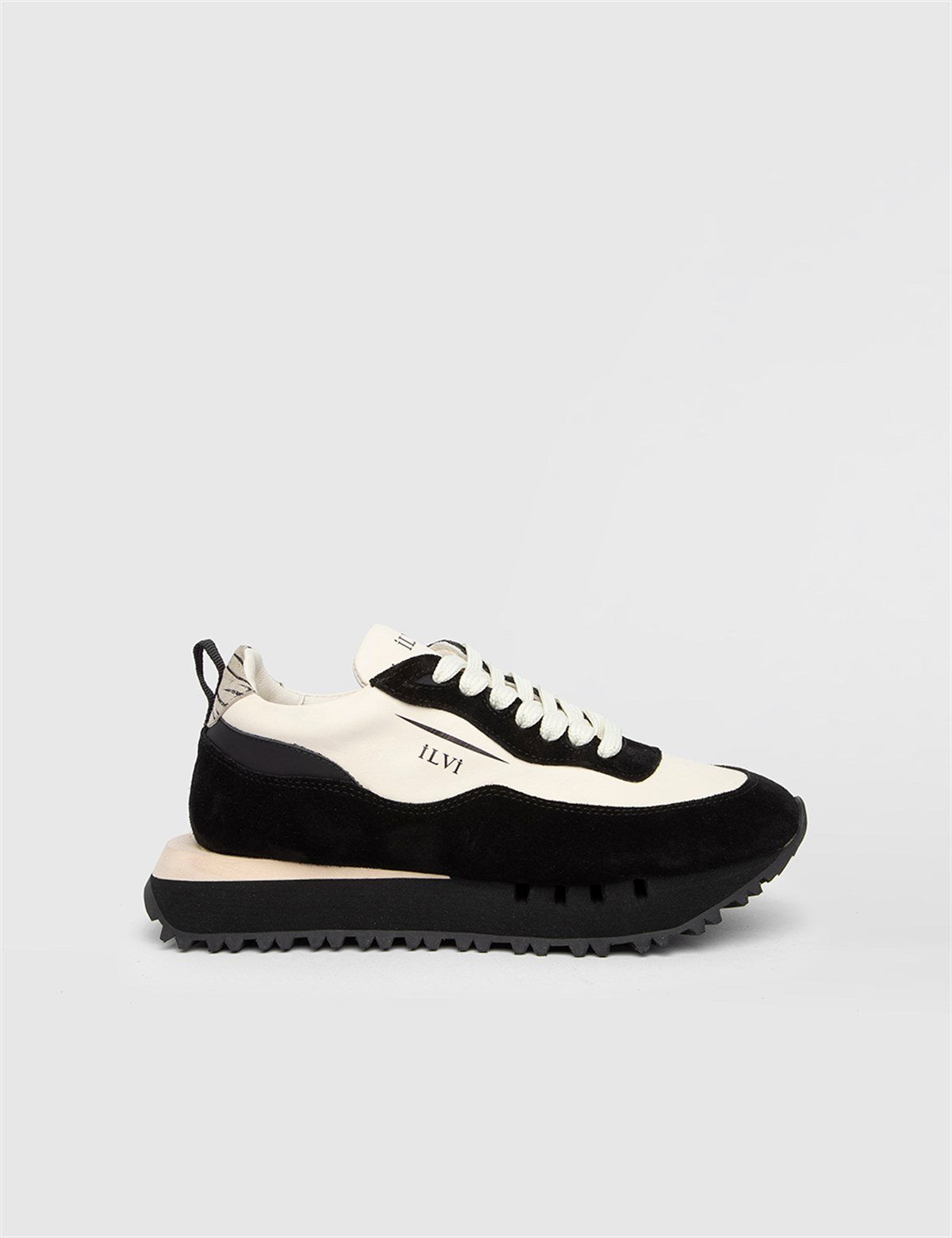 Bugs Black Suede-Beige Leather Women's Sneaker