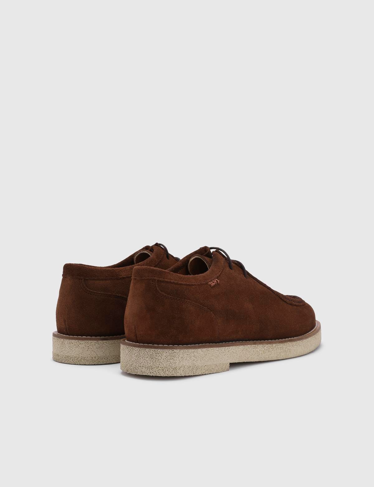 Buxton Saddle Brown Suede Leather Men's Oxford