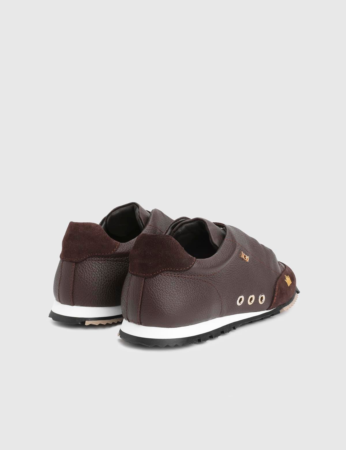 Calisto Brown Floater Leather Suede Women's Sneaker