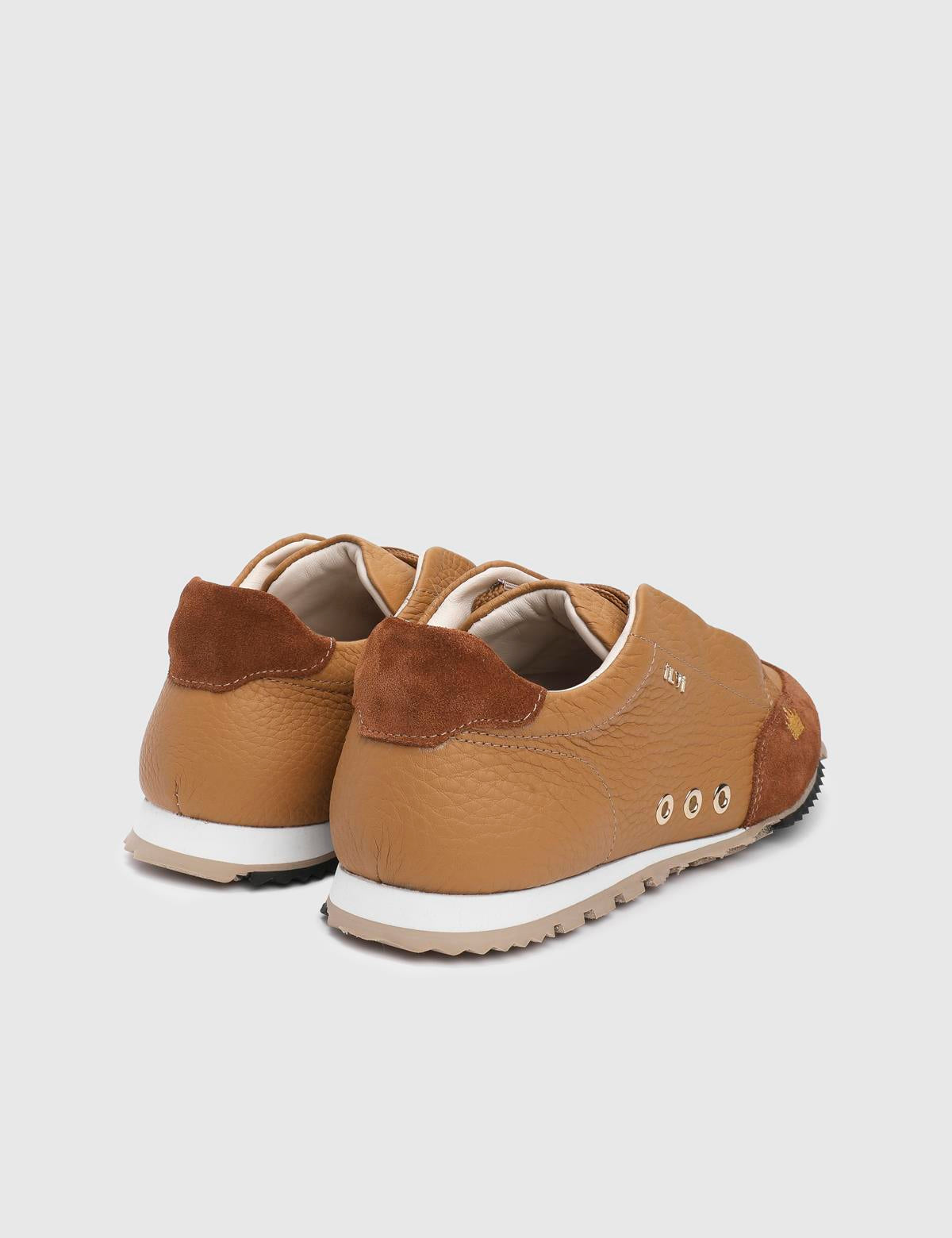 Calisto Saddle Brown Floater Leather Suede Women's Sneaker