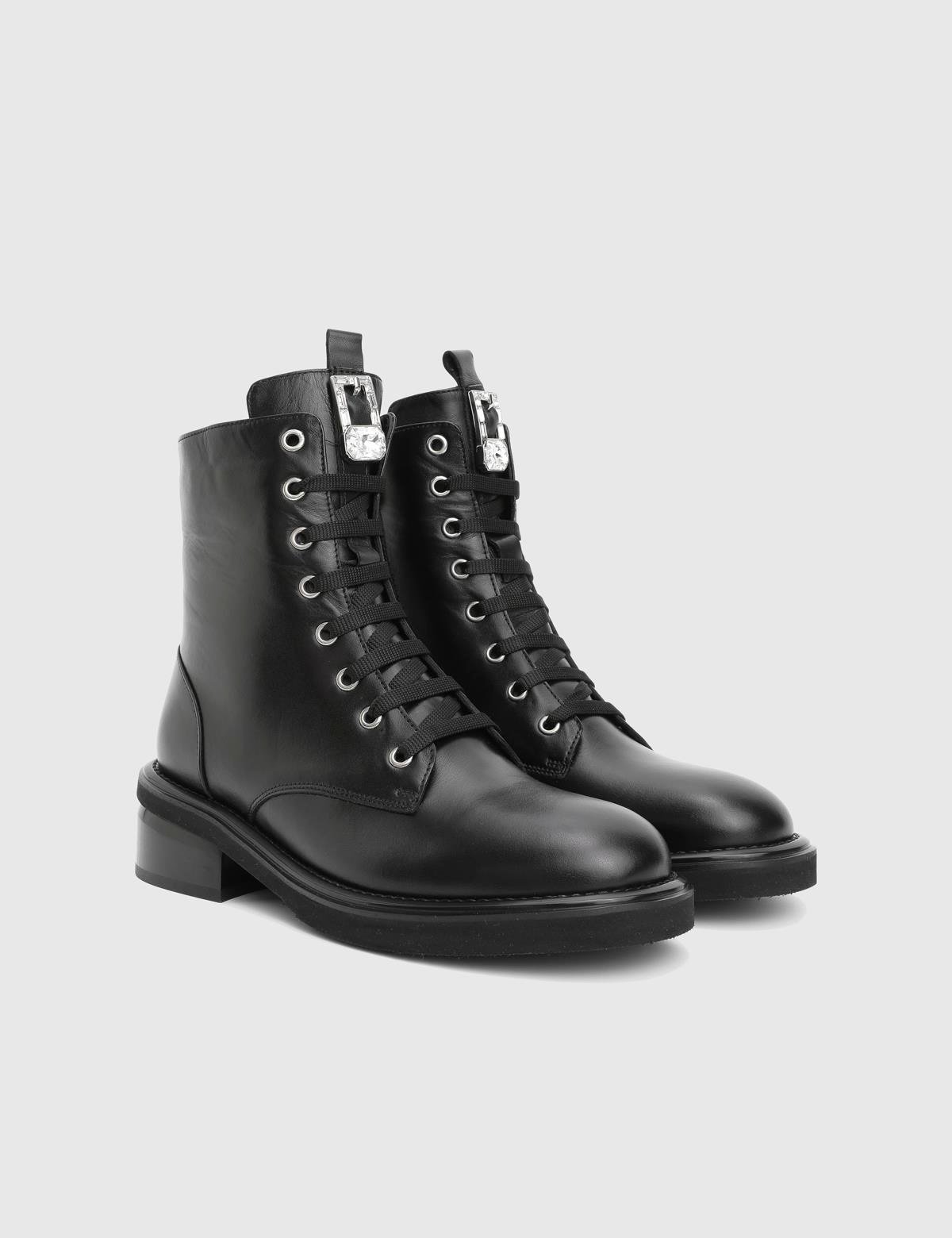 Carino Black Leather Women's Boot