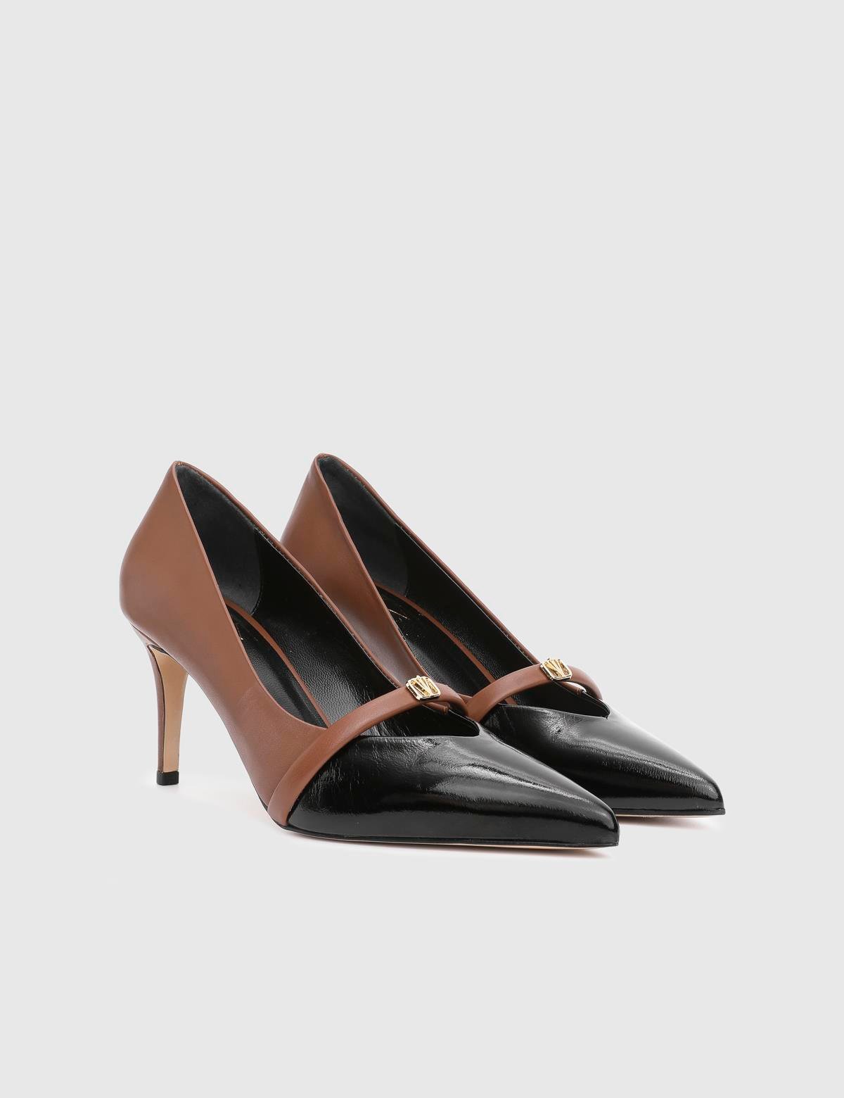Charo Brown Leather Women's Pump