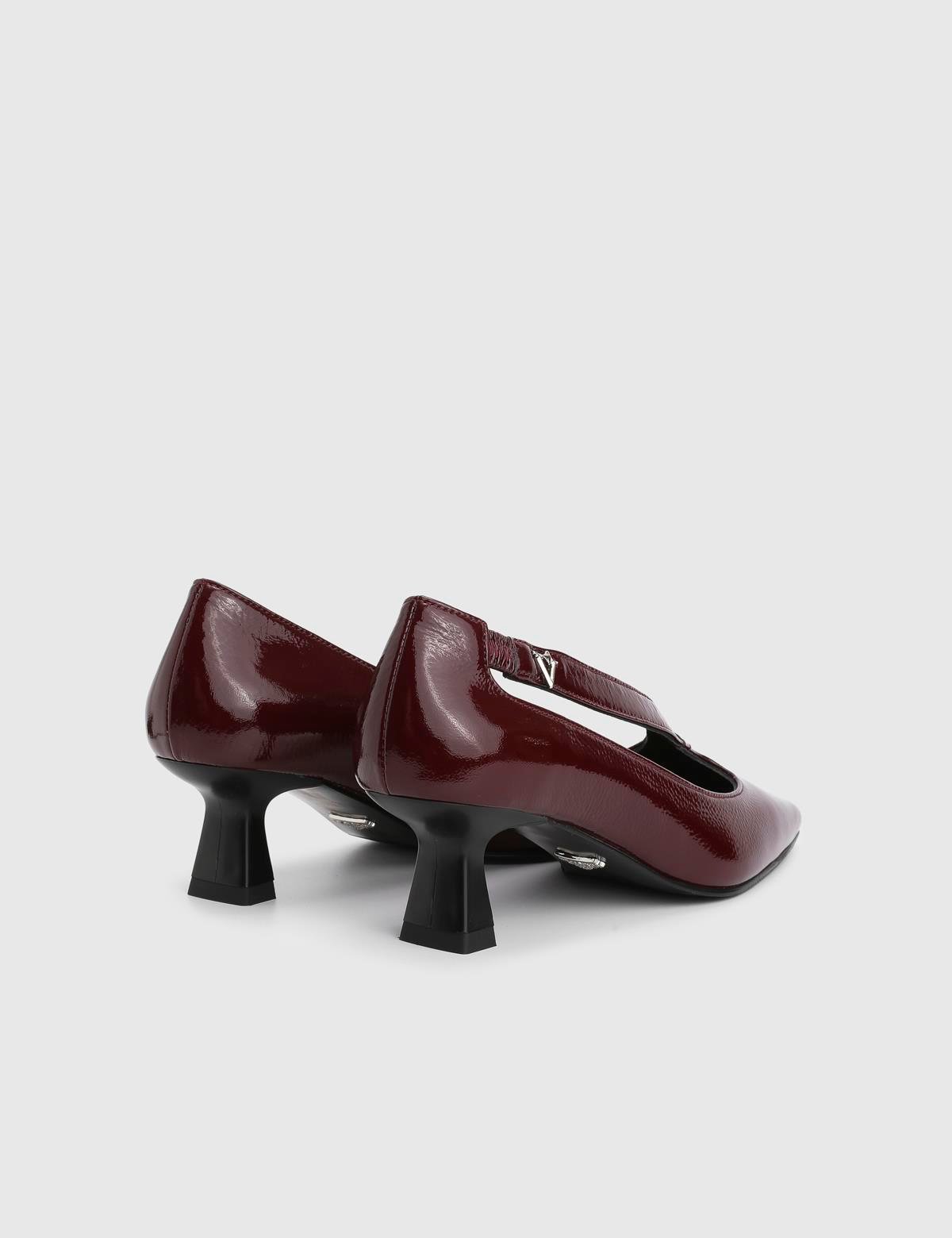 Chiera Burgundy Patent Leather Women's Pump