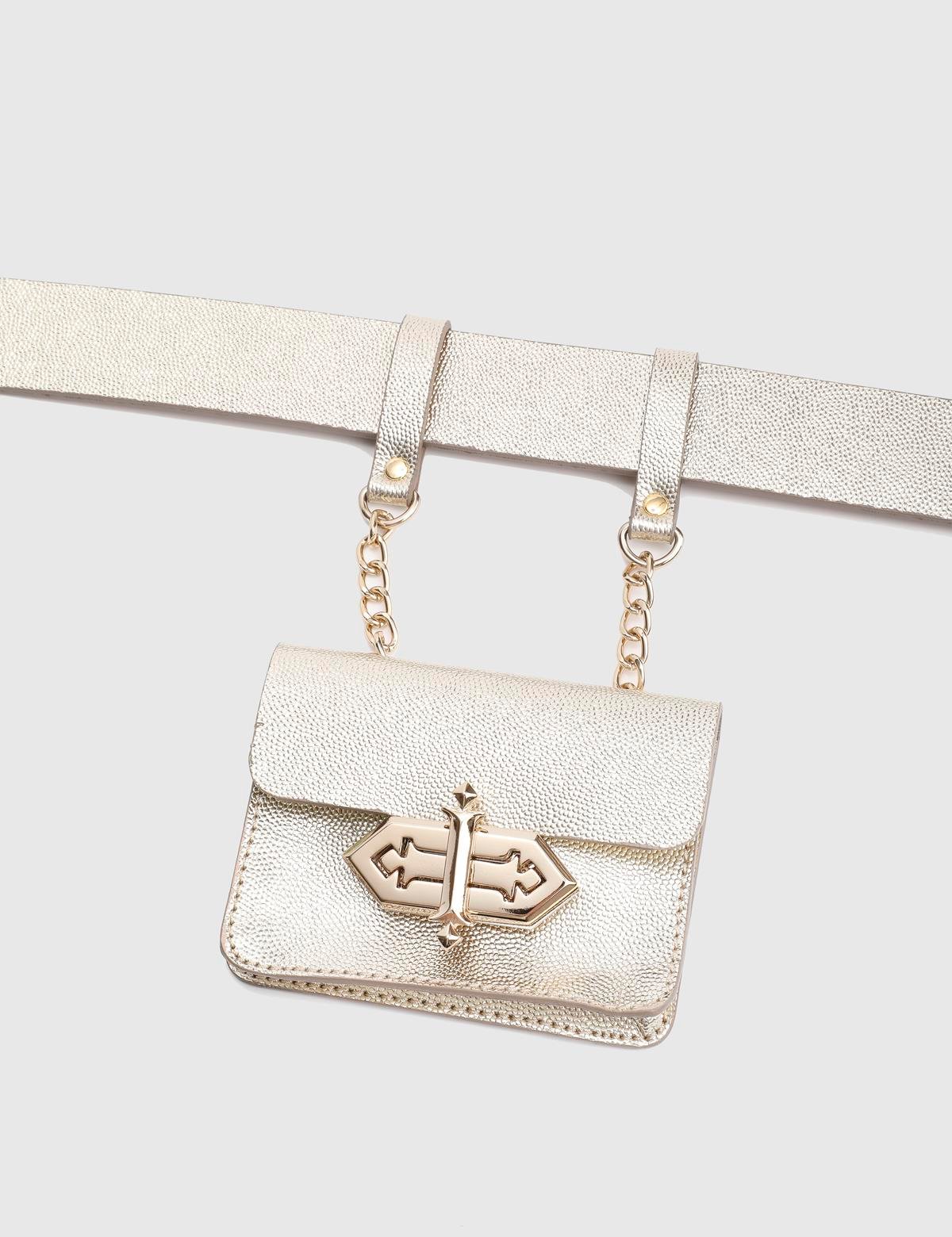 Cle Gold Leather Women's Belt