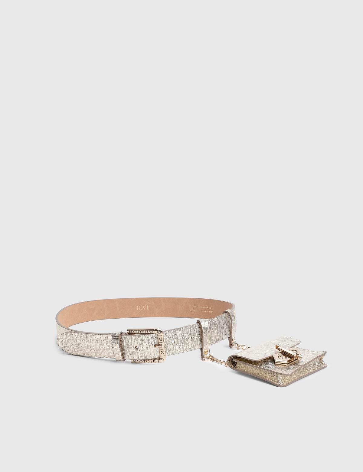 Cle Gold Leather Women's Belt