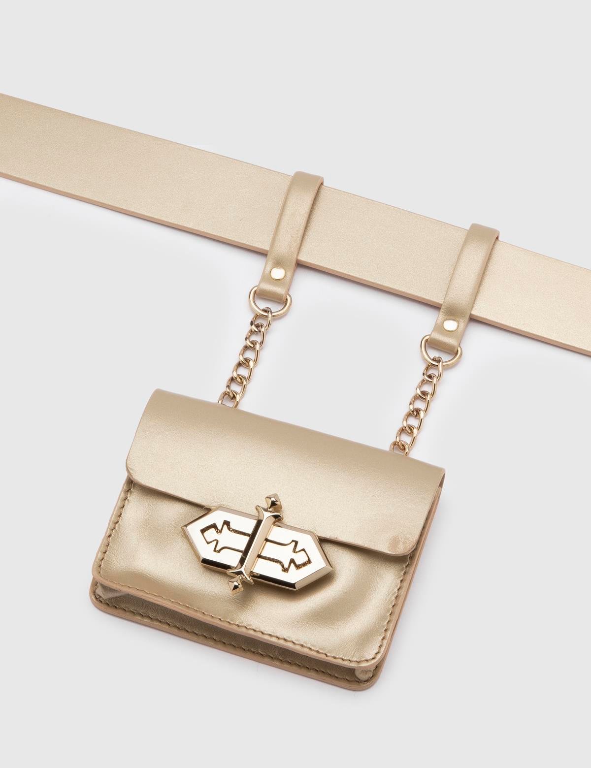 Cle Gold Leather Women's Belt