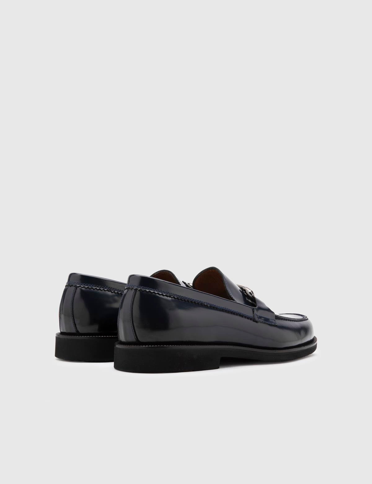 Cristiano Navy Blue Florentic Leather Men's Loafer
