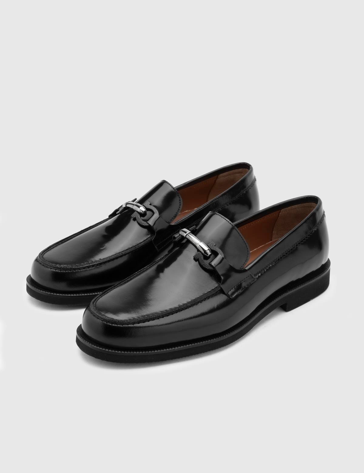 Cristiano Black Florentic Leather Men's Loafer