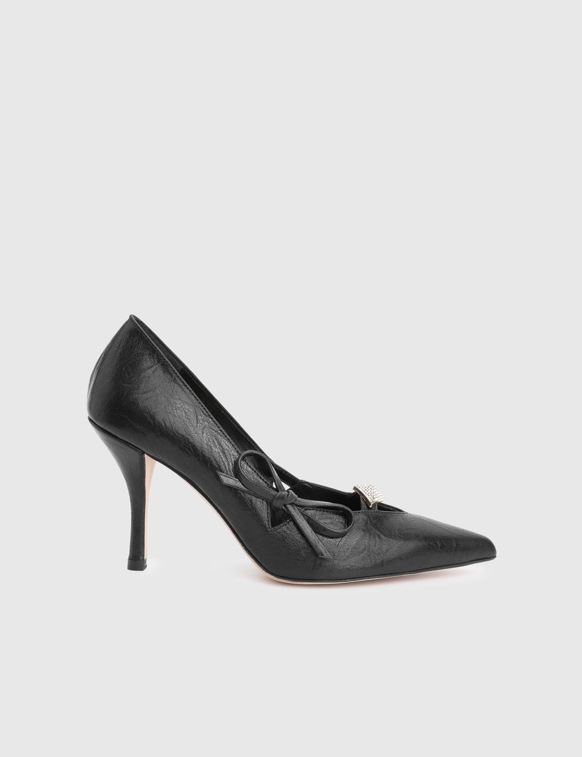 Dario Black Leather Women's Pump