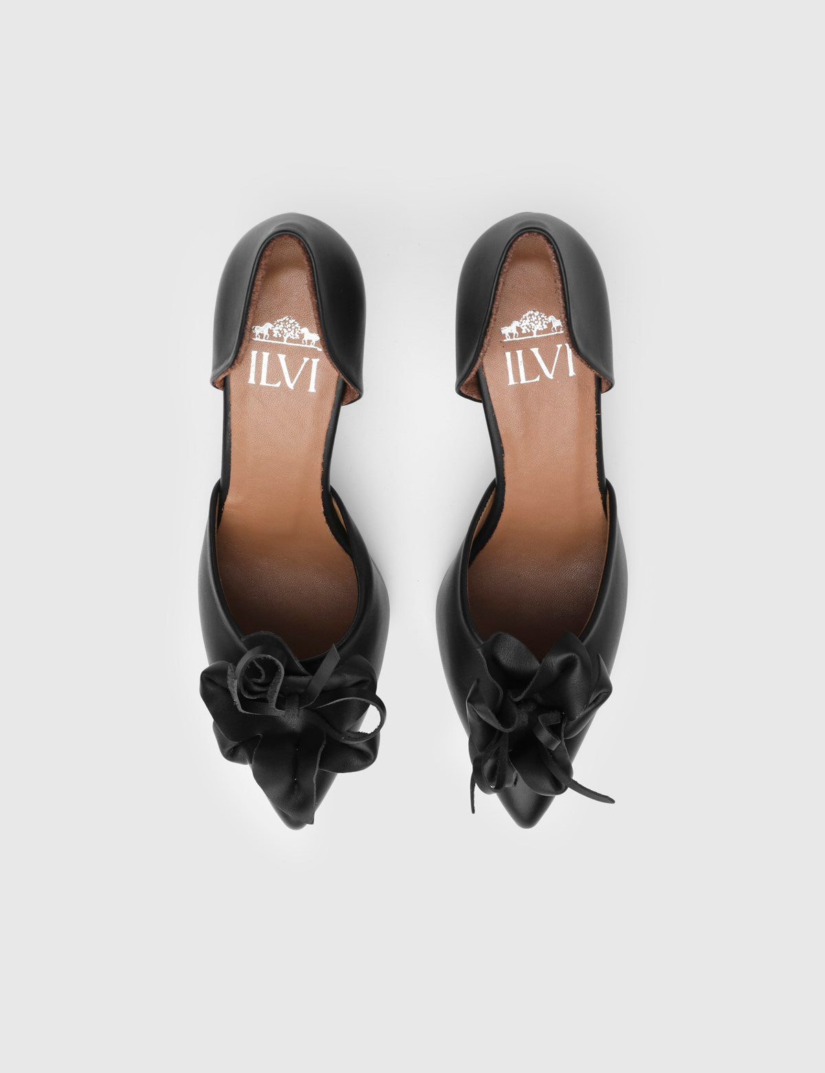 Davina Genuine Leather Women's Black High-Heeled Shoes