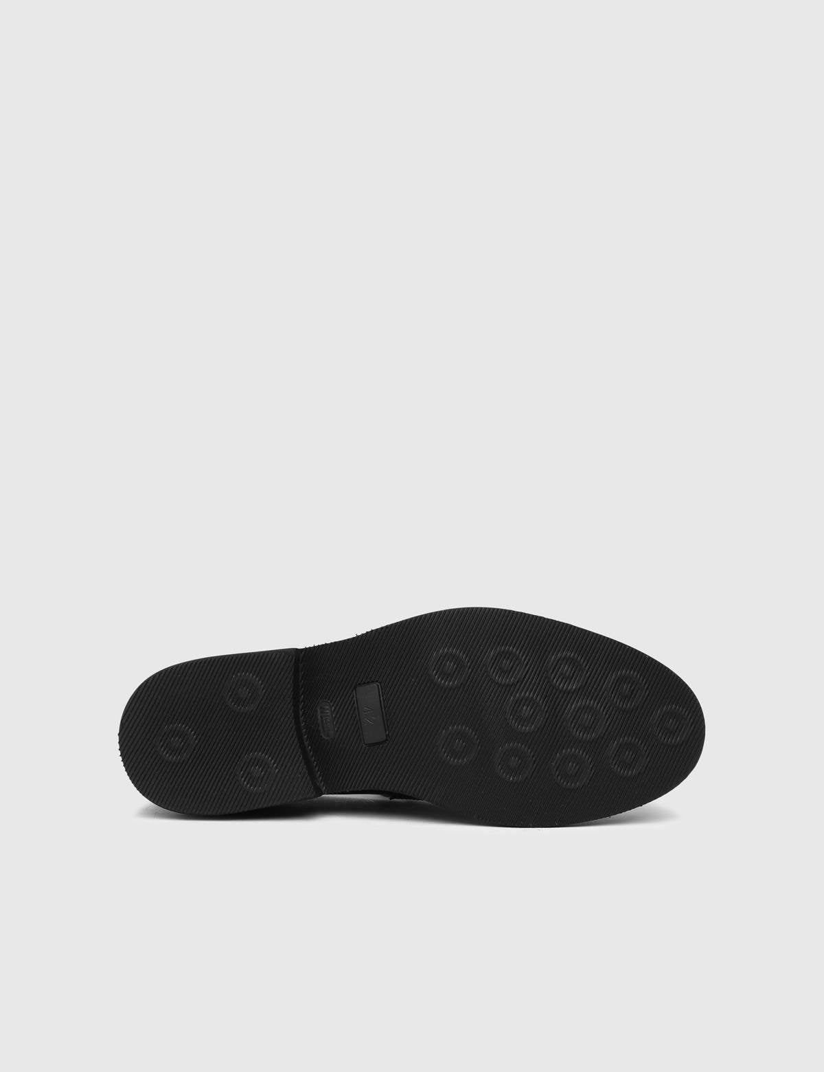 Dawlish Black Leather Men's Loafer