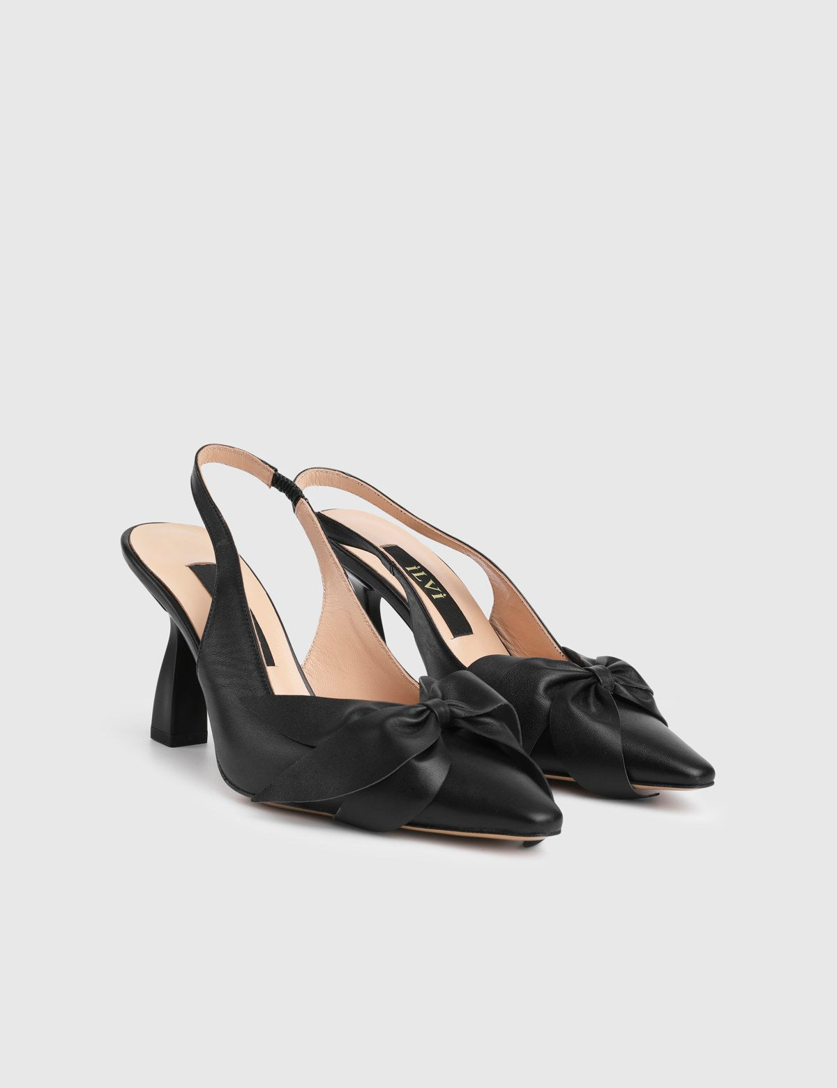 Denira Genuine Leather Women's Black High-Heeled Sandals