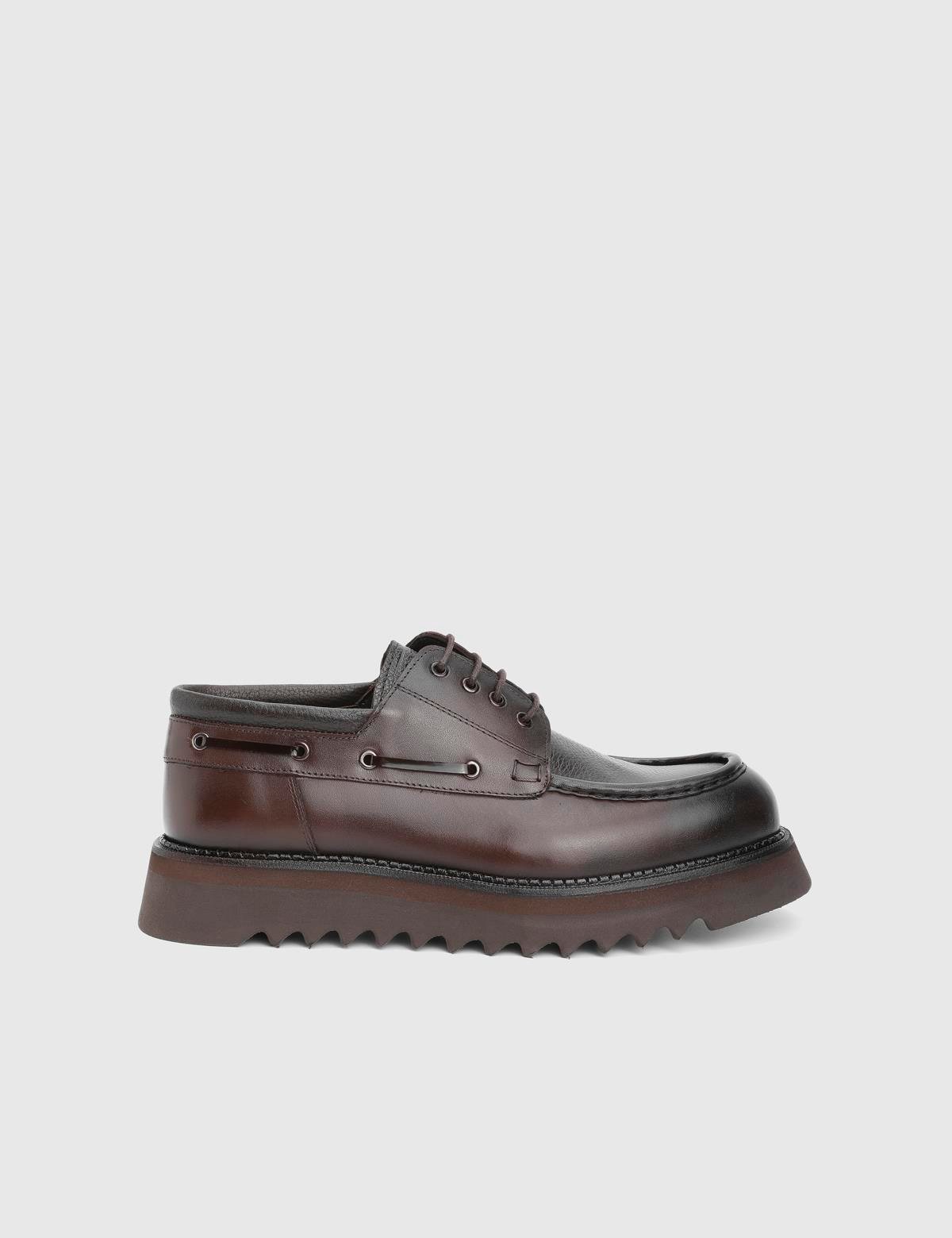 Derik Brown Florentic Leather Deer Leather Men's Oxford