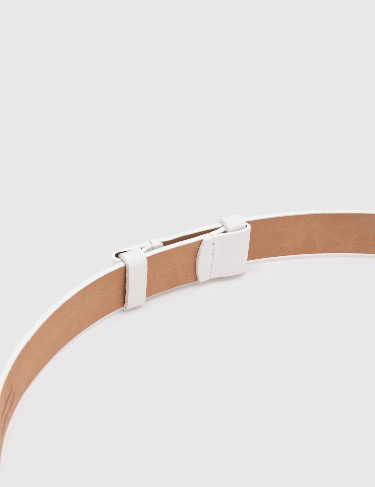 Dickson White Leather Women's Belt