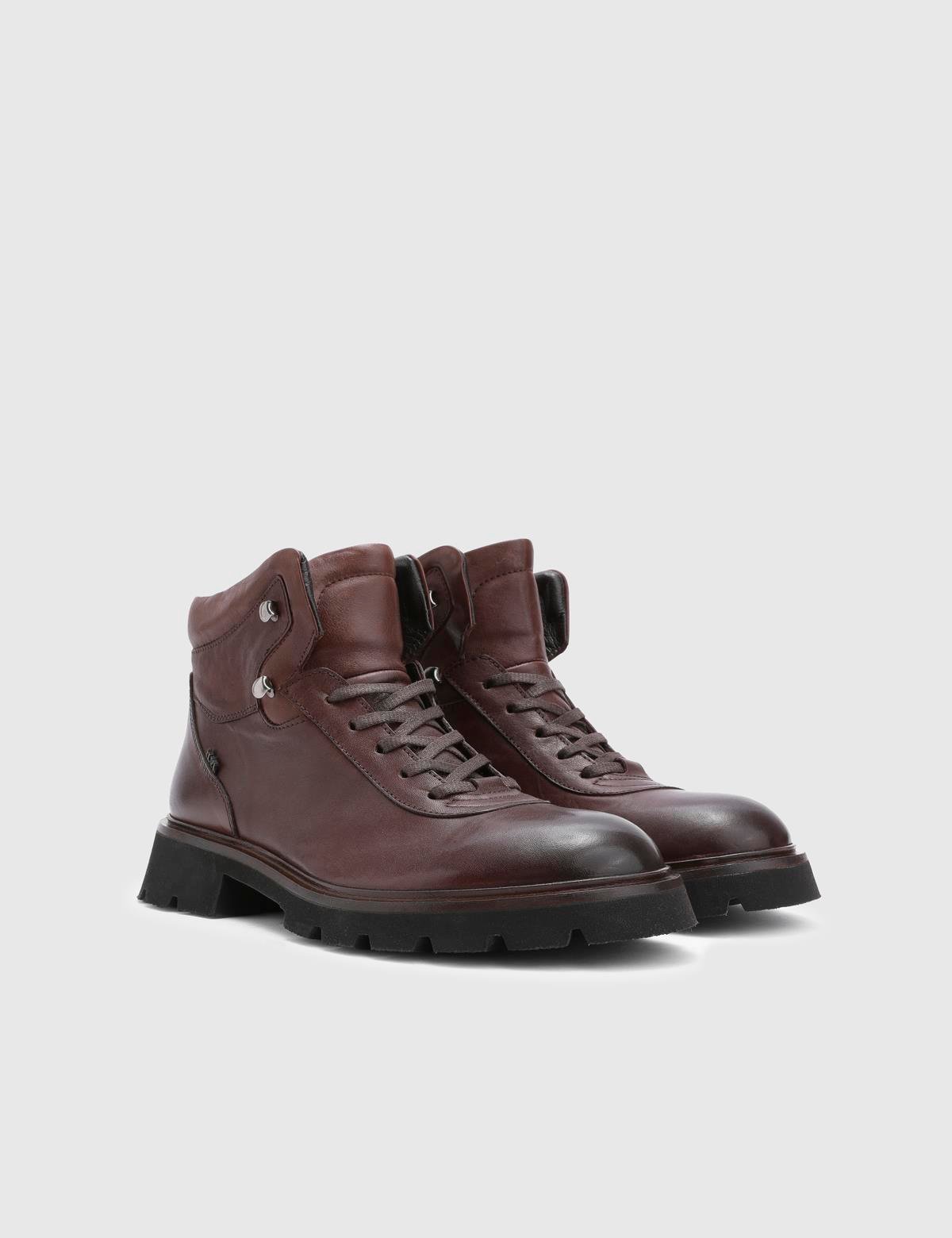 Dijk Brown Leather Men's Boot