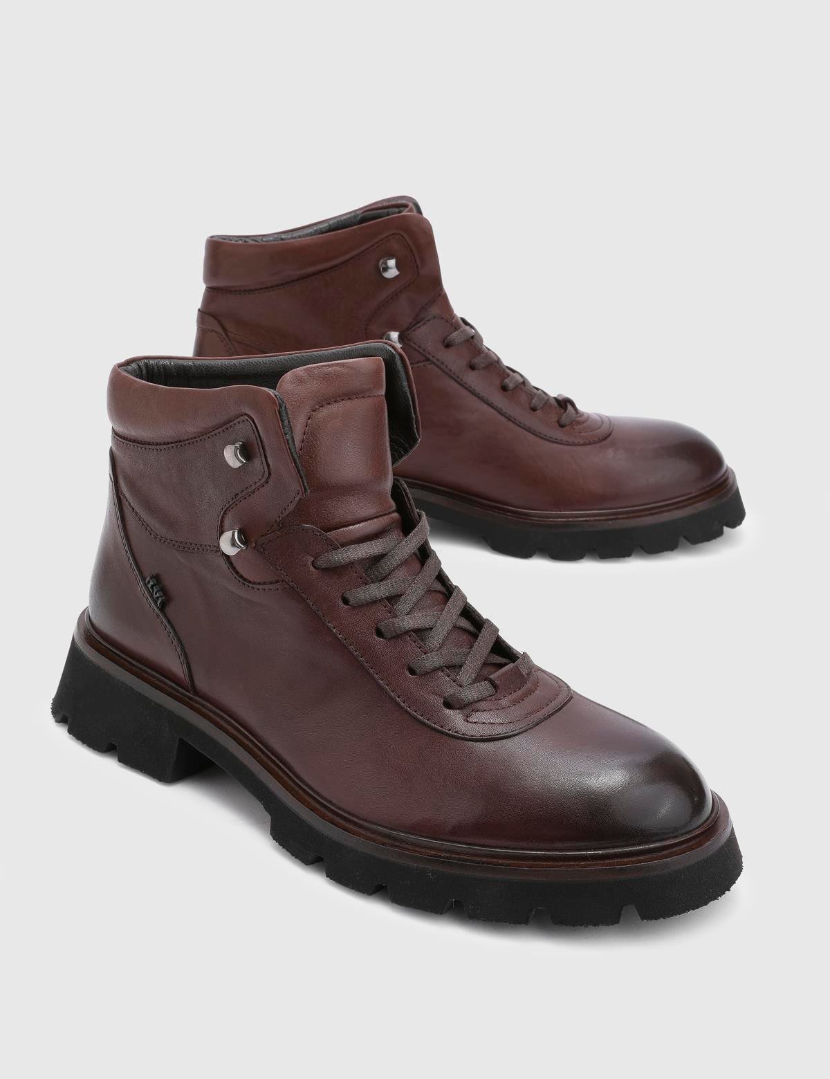 Dijk Brown Leather Men's Boot