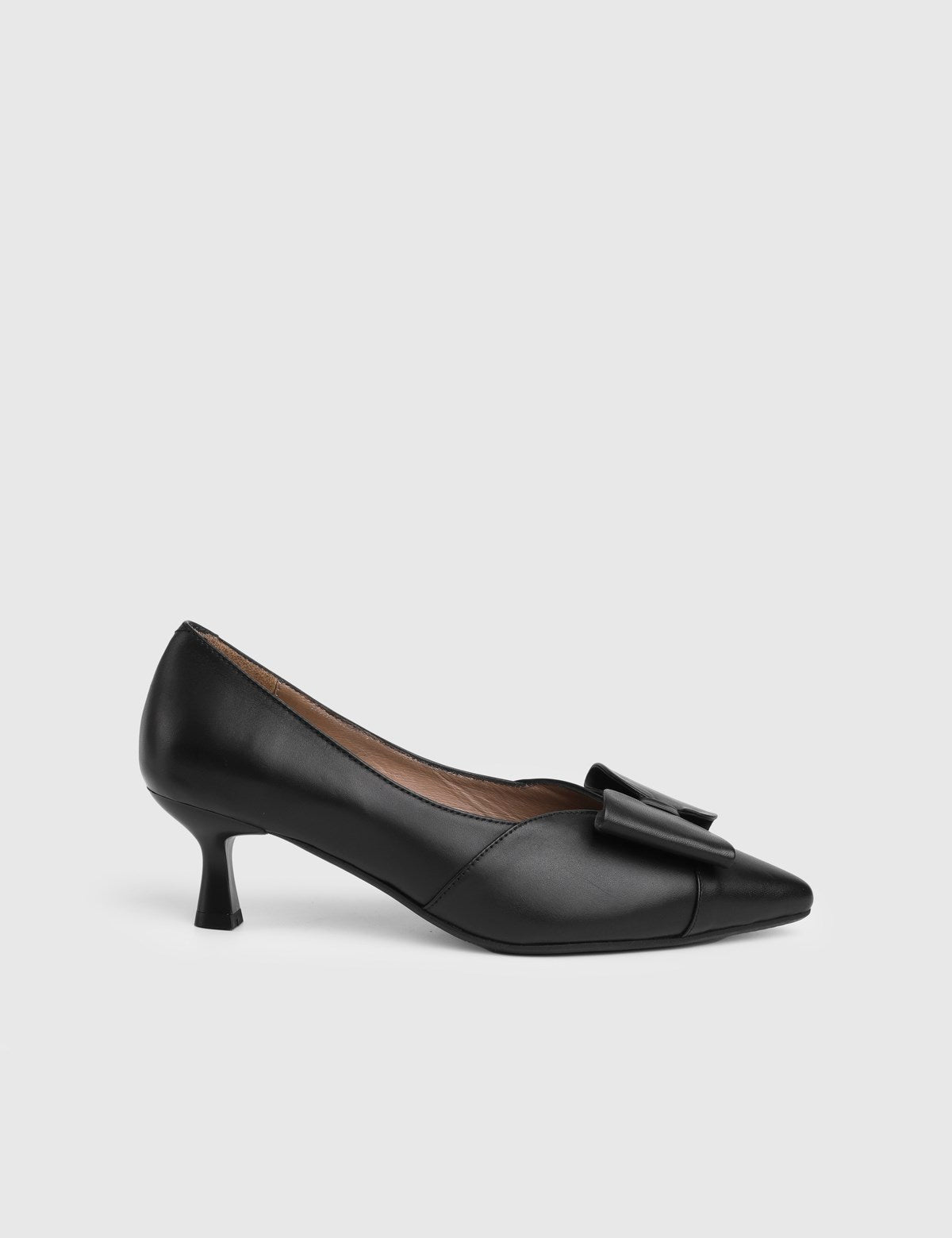 Diona Genuine Leather Women's Black High-Heeled Shoes