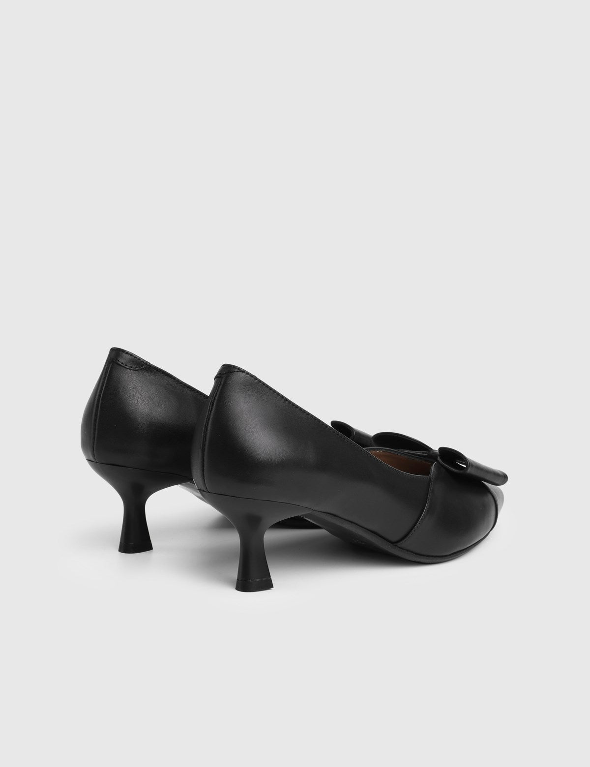 Diona Genuine Leather Women's Black High-Heeled Shoes