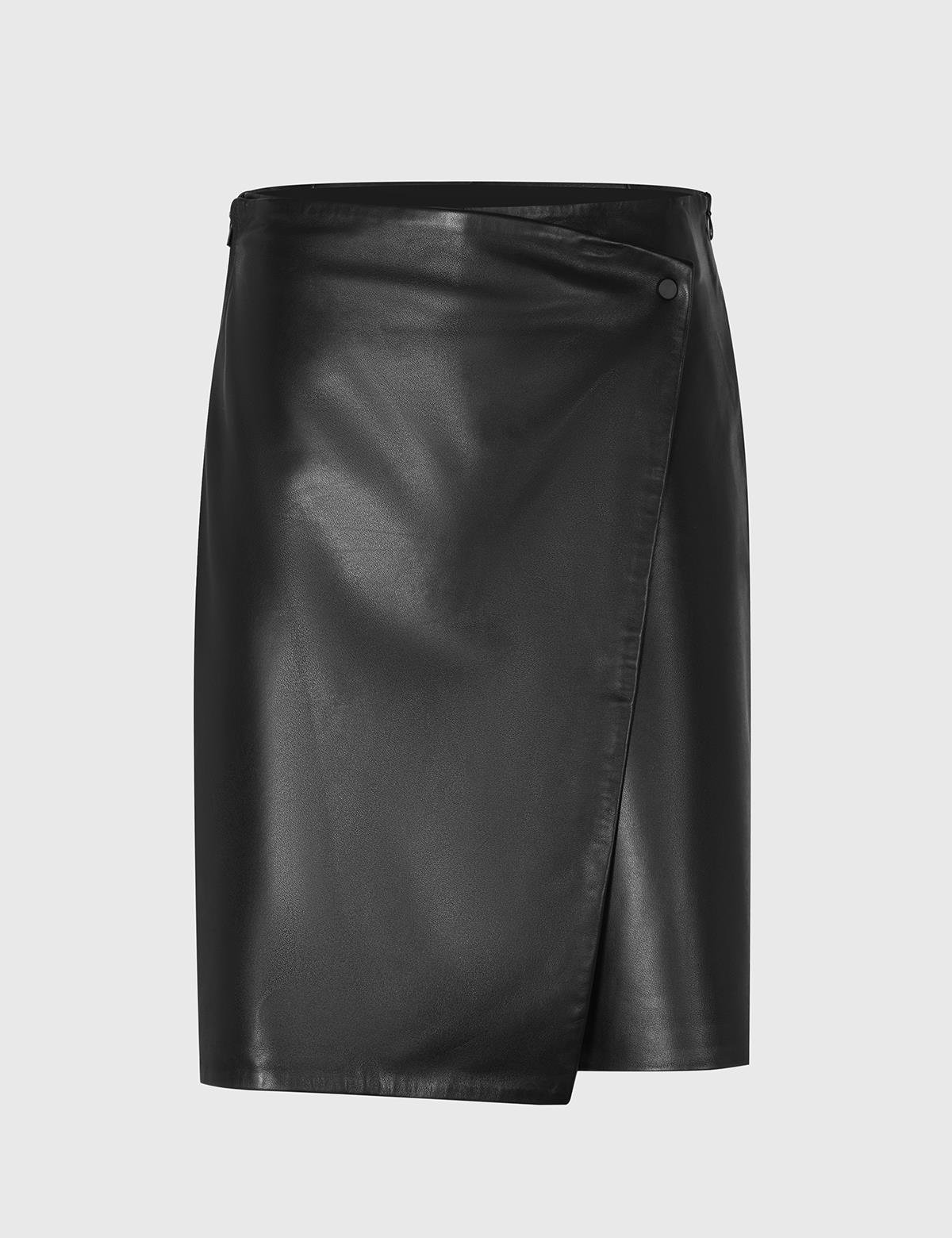 Diosa Black Women's Leather Skort