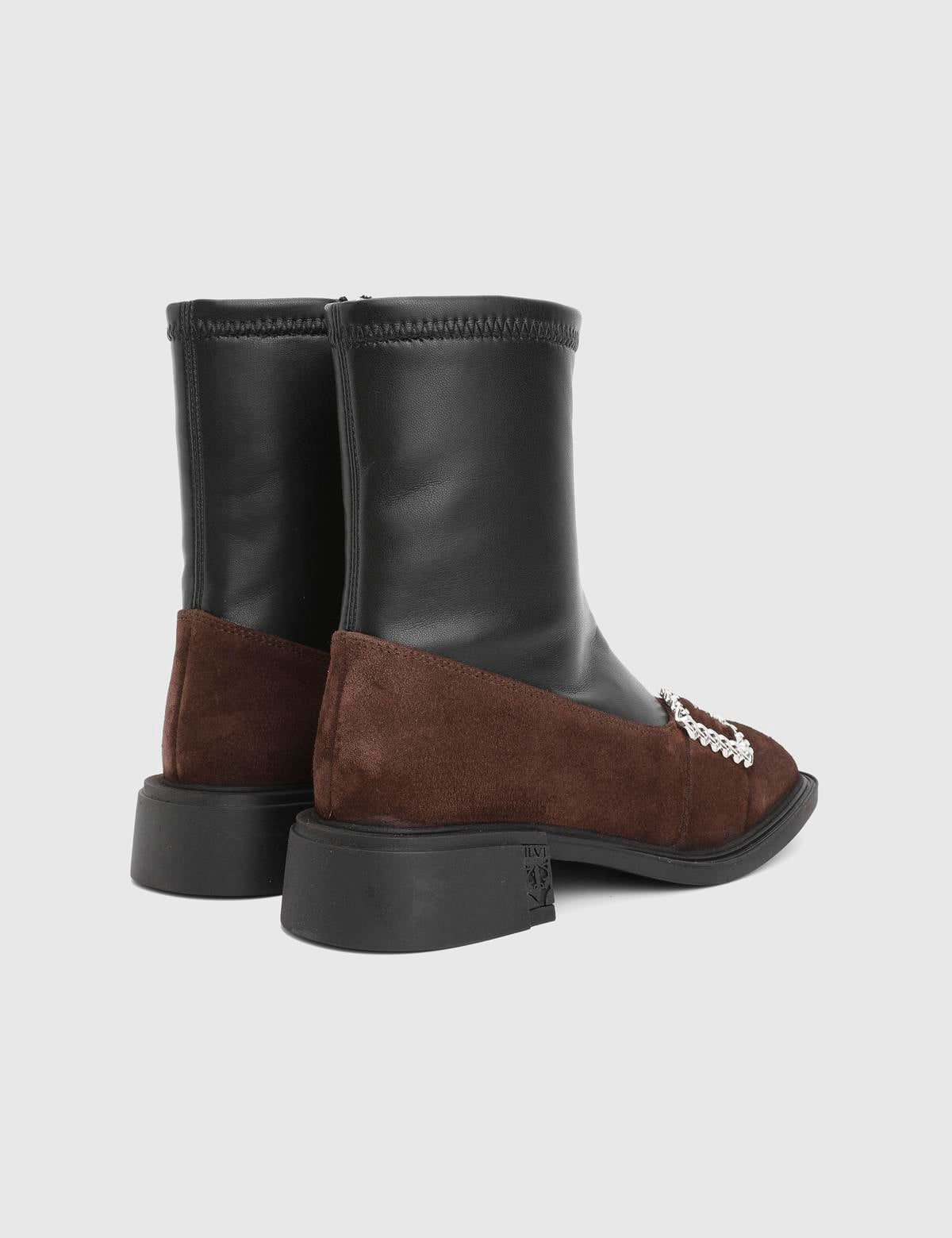 Druid Brown Suede Leather Women's Stretch Boot