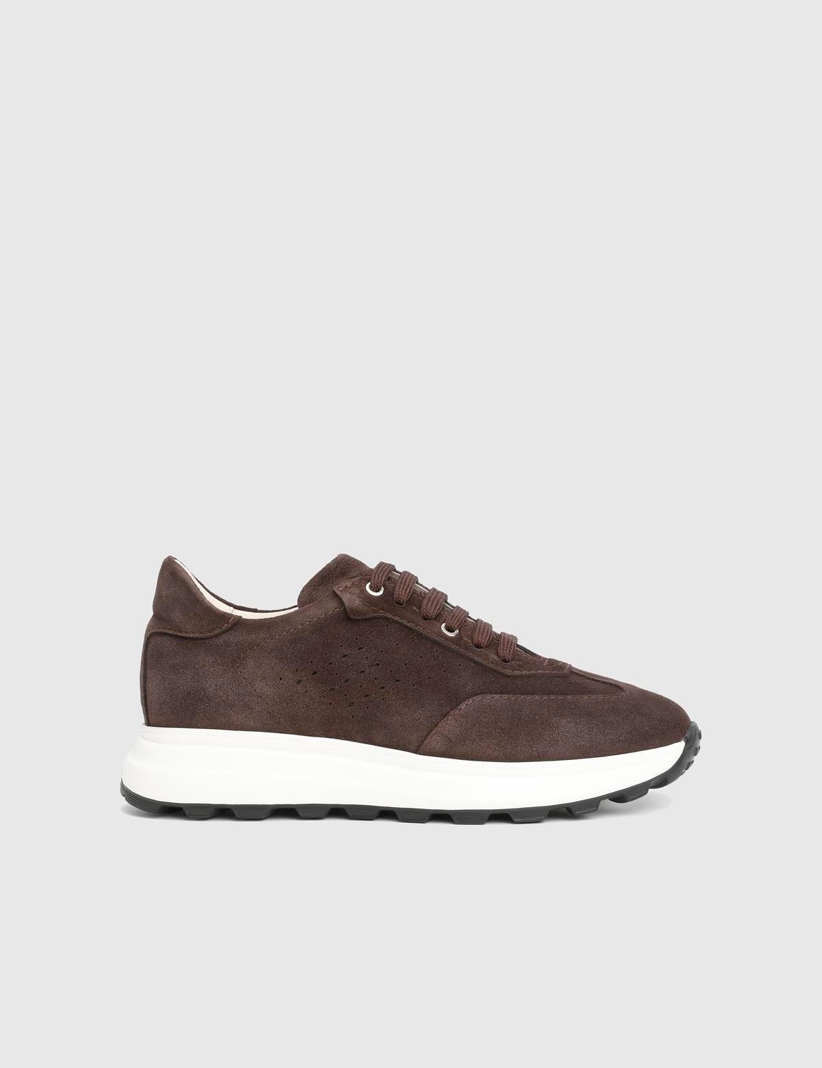 Dubbo Brown Suede Leather Men's Sneaker