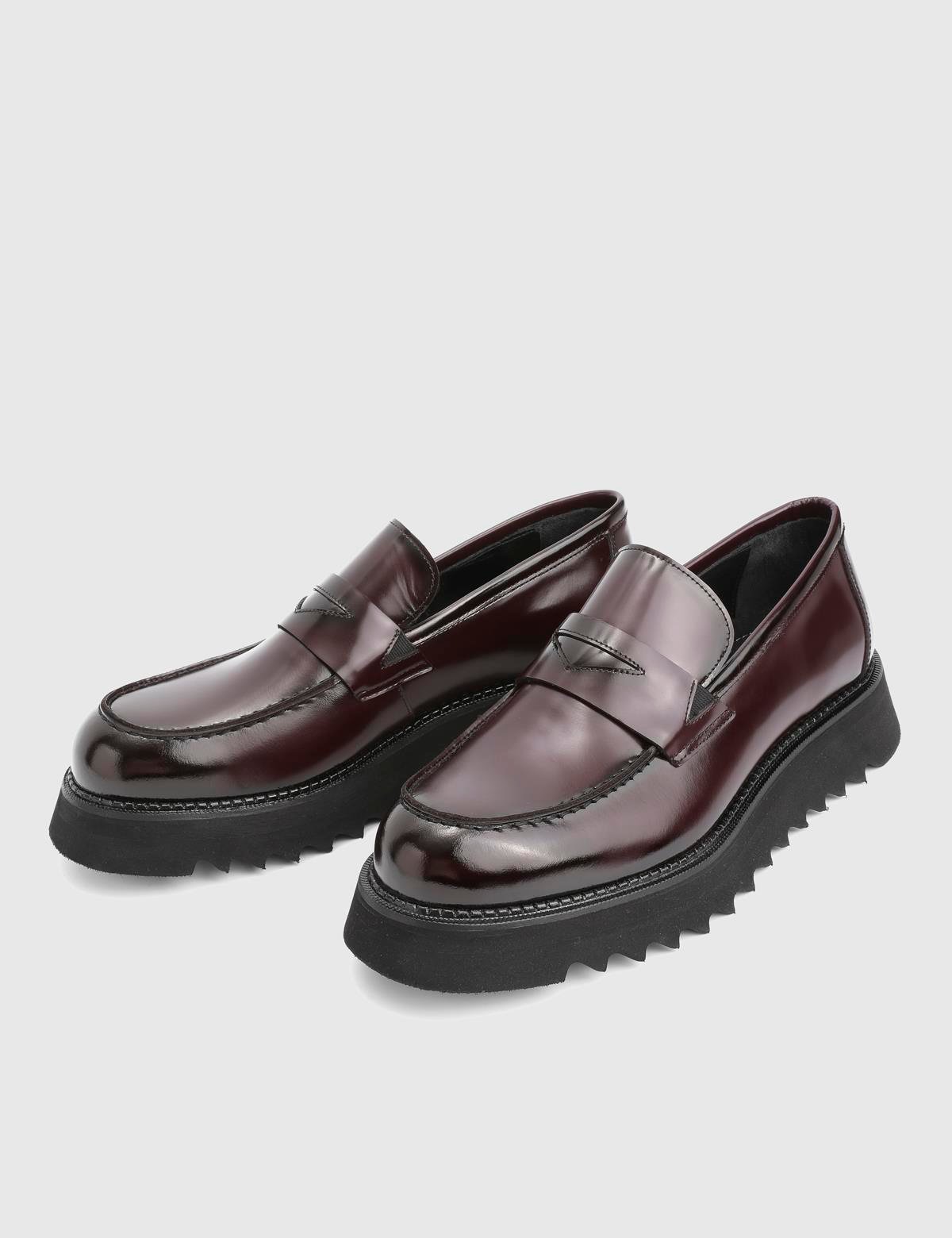 Edan Burgundy Florentic Leather Men's Loafer