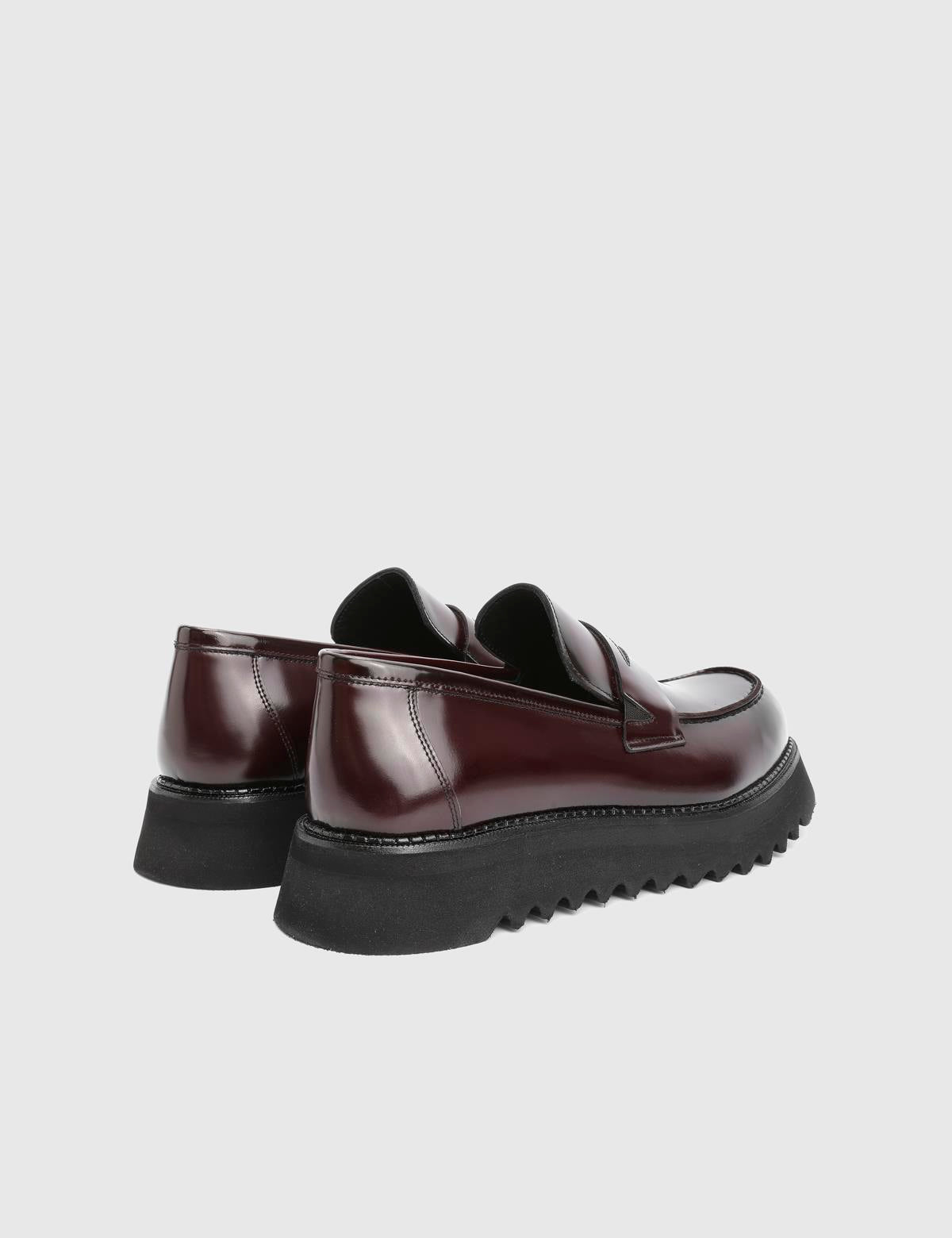 Edan Burgundy Florentic Leather Men's Loafer