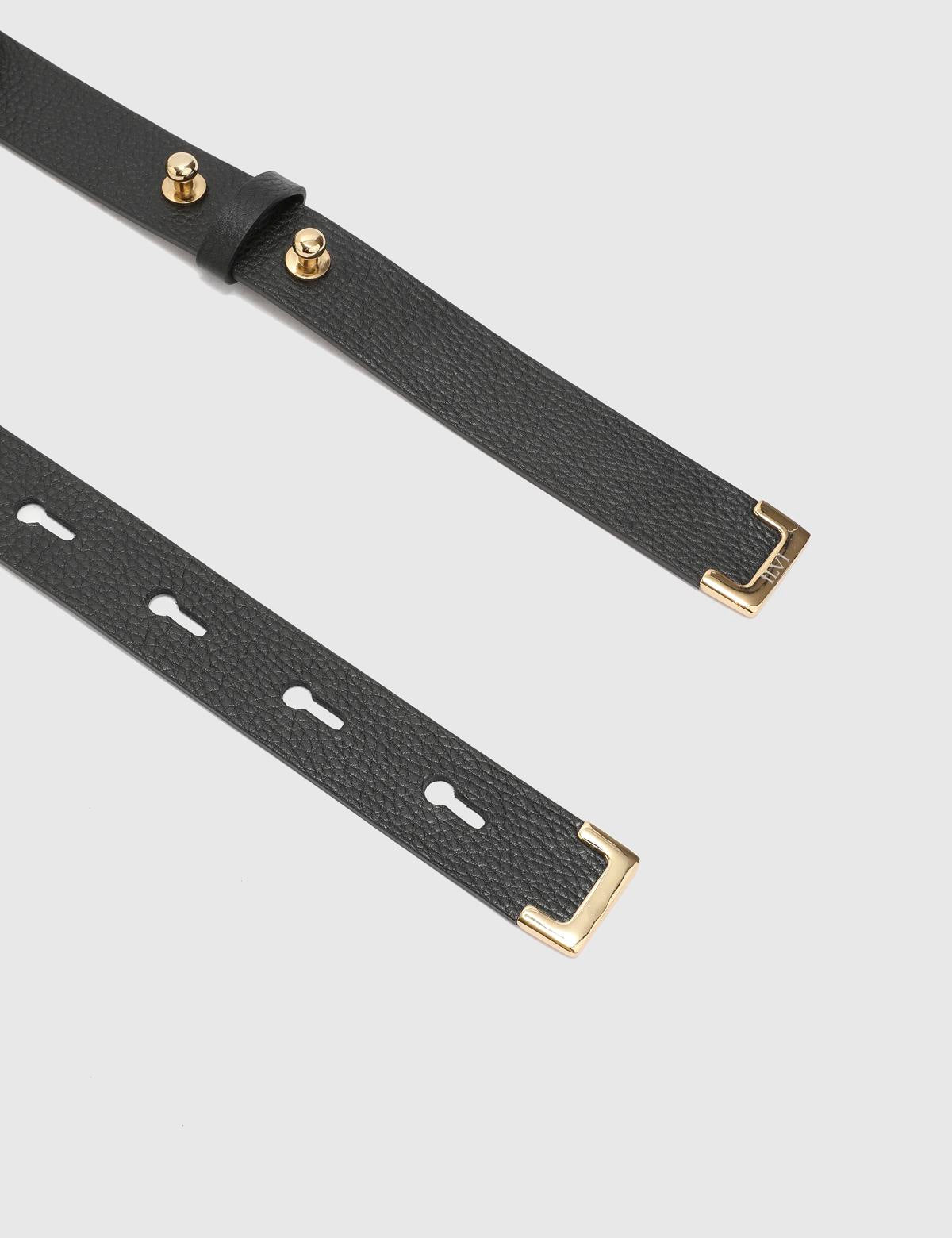 Edinet Black Floater Leather Women's Belt