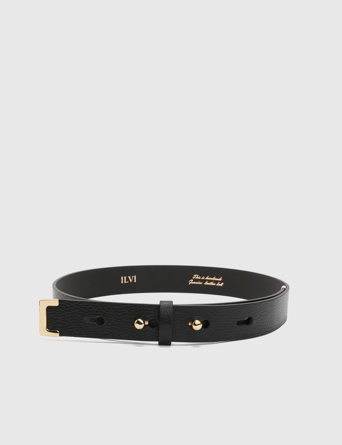 Edinet Black Floater Leather Women's Belt