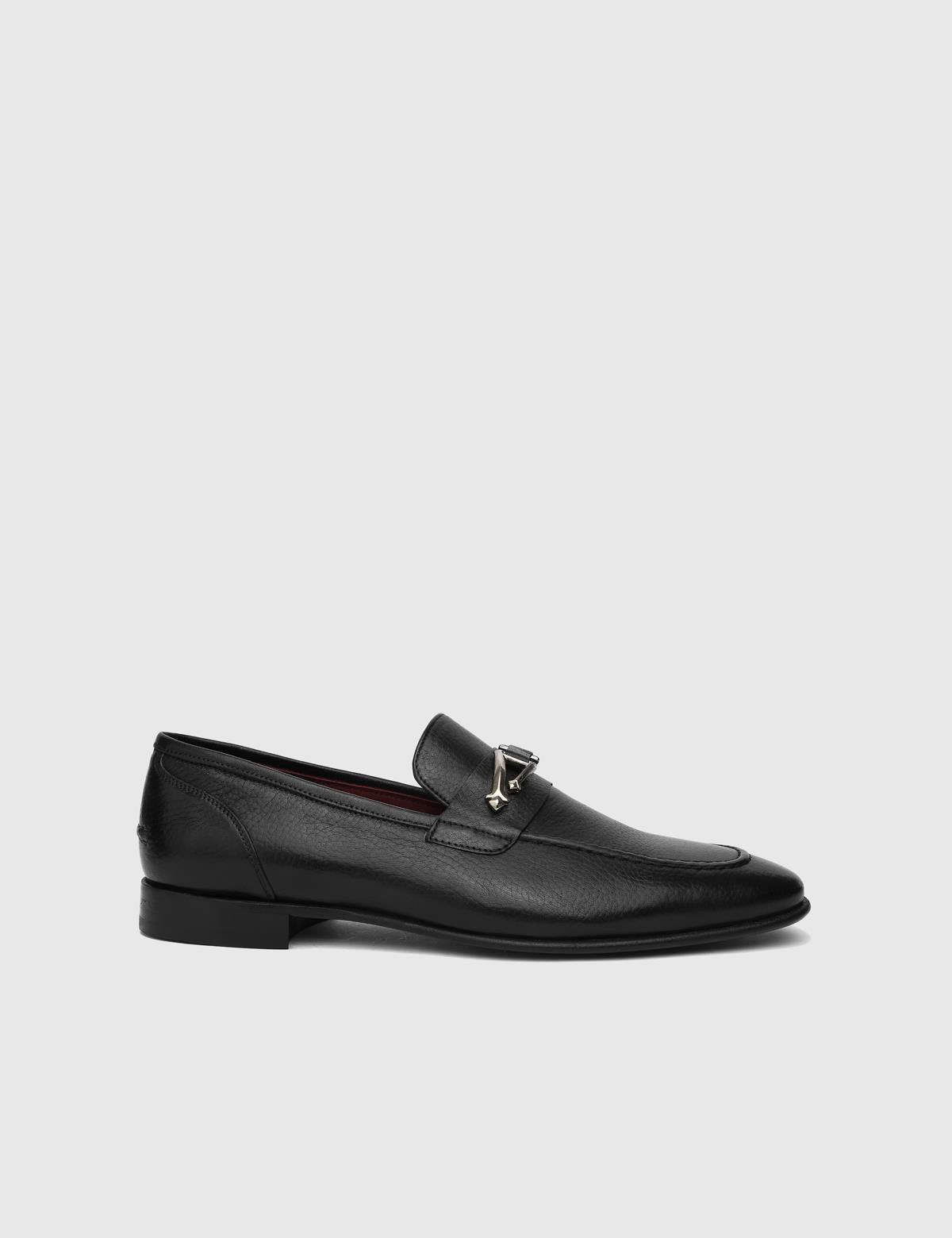 Elland Black Leather Men's Loafer