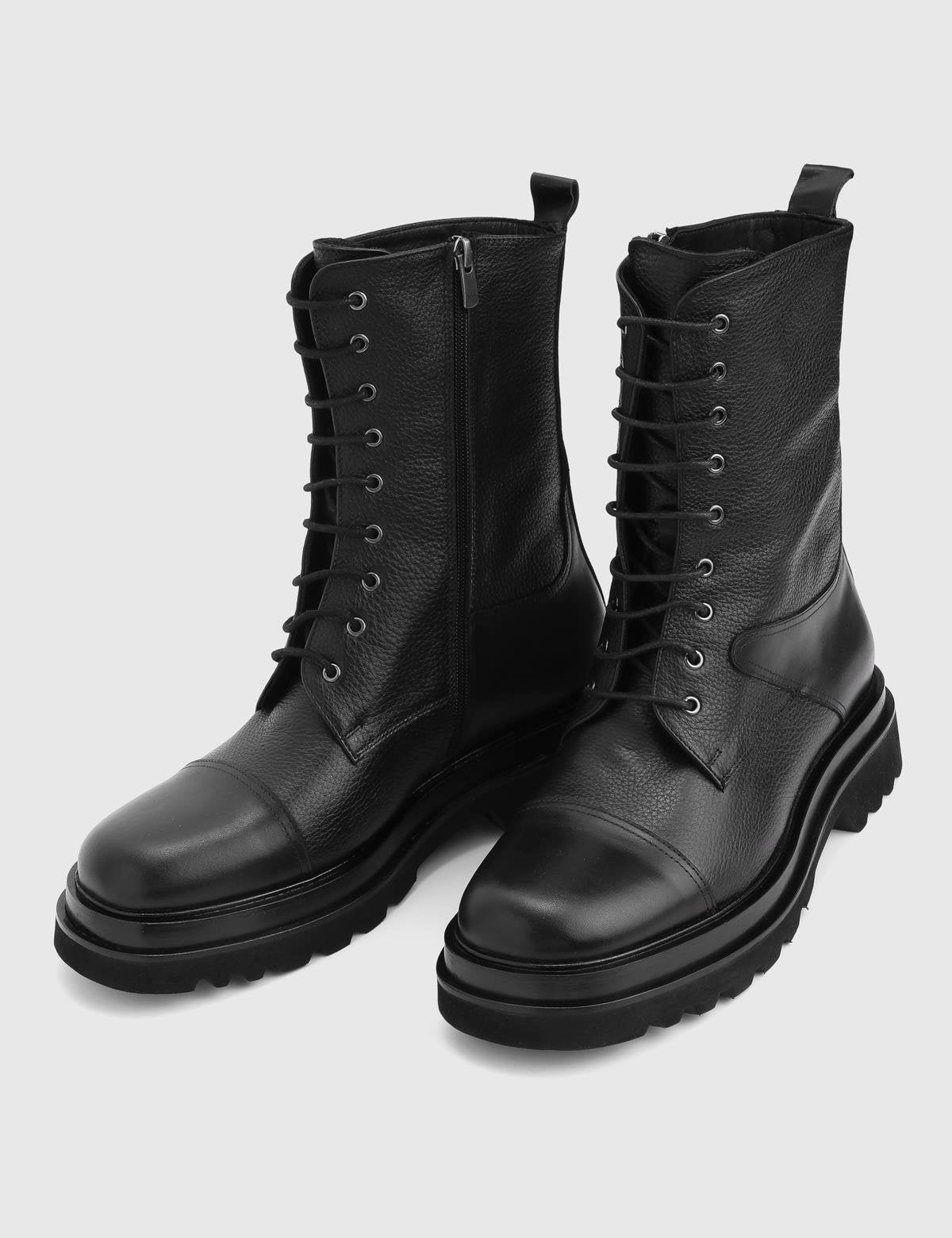 Elor Black Leather Men's Boot