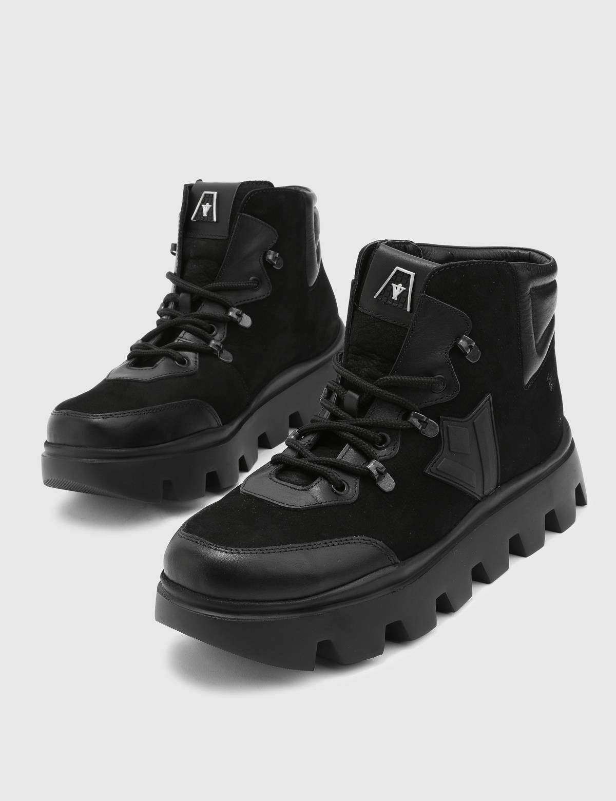 Facundo Black Nubuck Leather Men's Boot