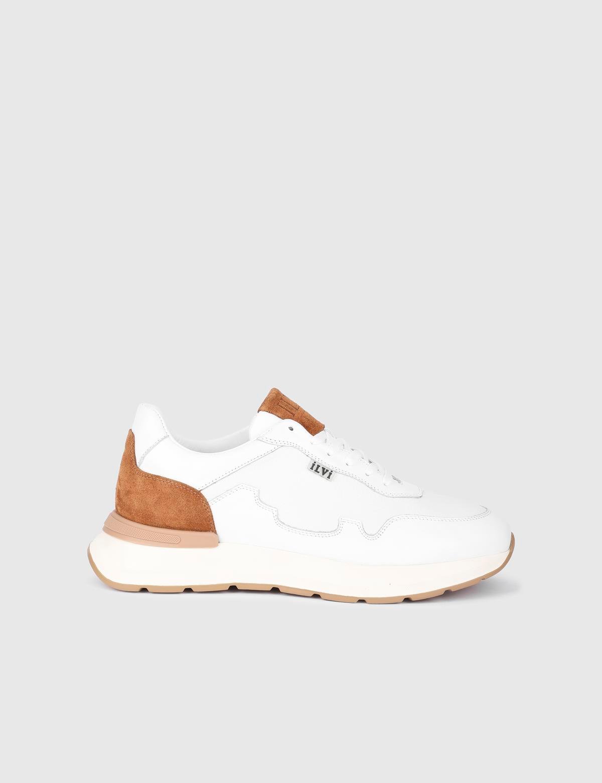 Faes White Leather Men's Sneaker