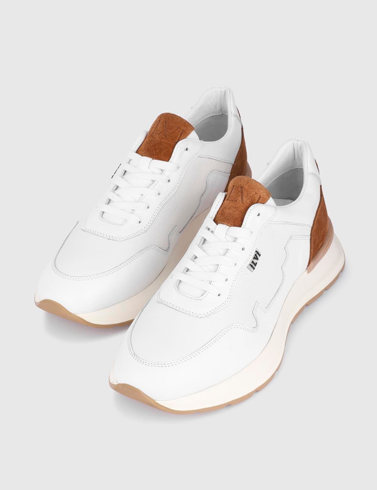 Faes White Leather Men's Sneaker