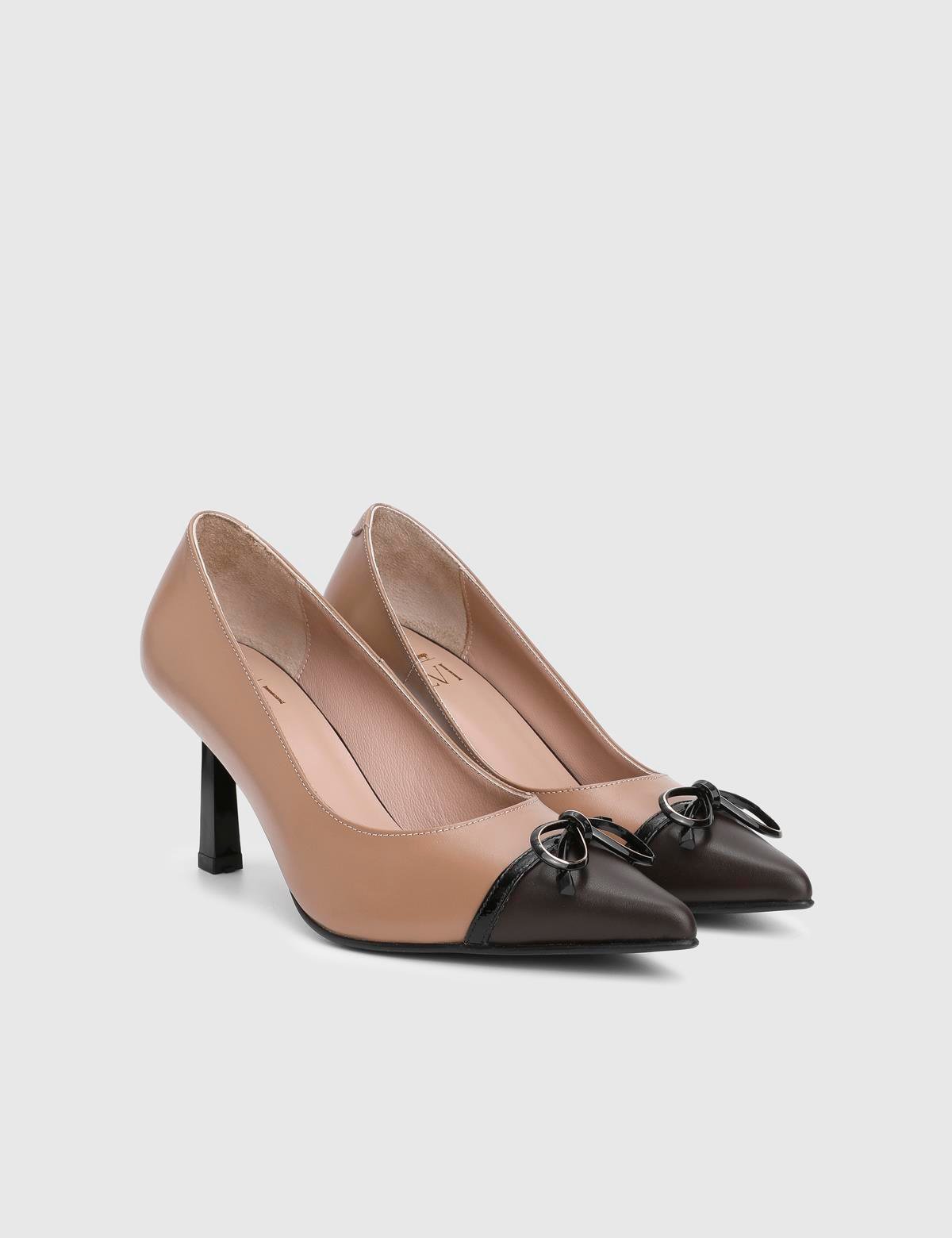 Feua Saddle Brown Leather Women's Pump