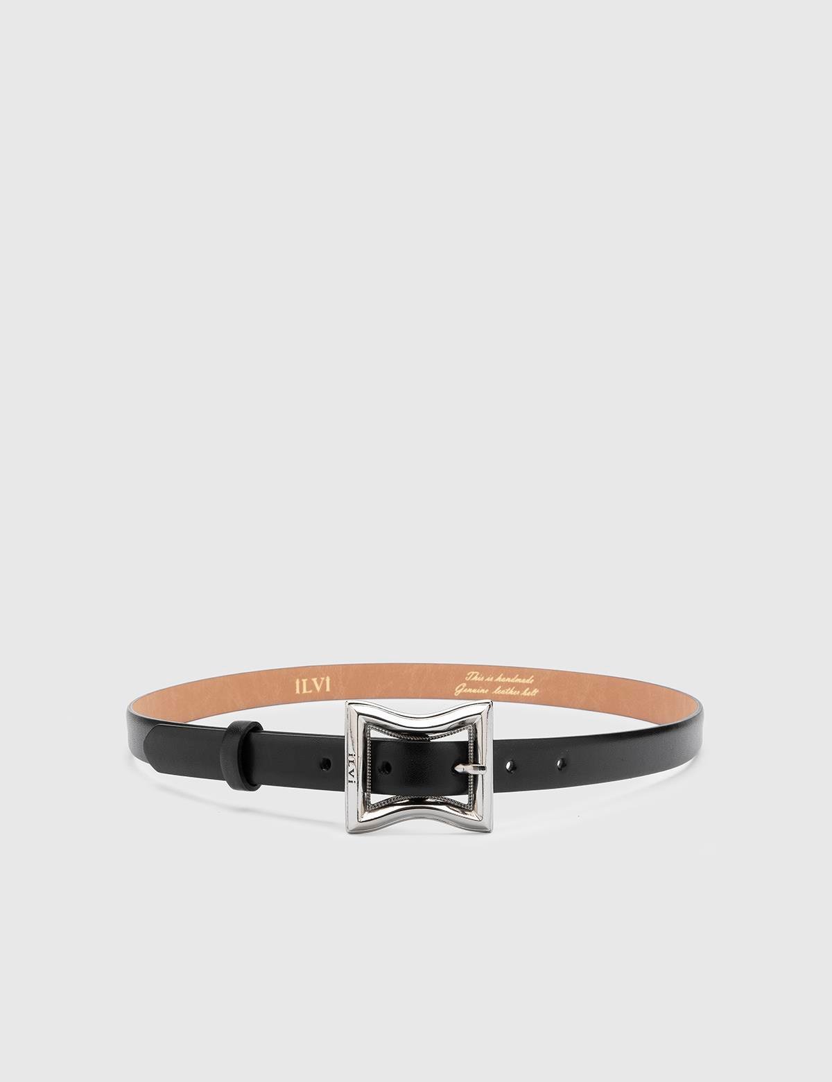 Fidelya Black Leather Women's Belt
