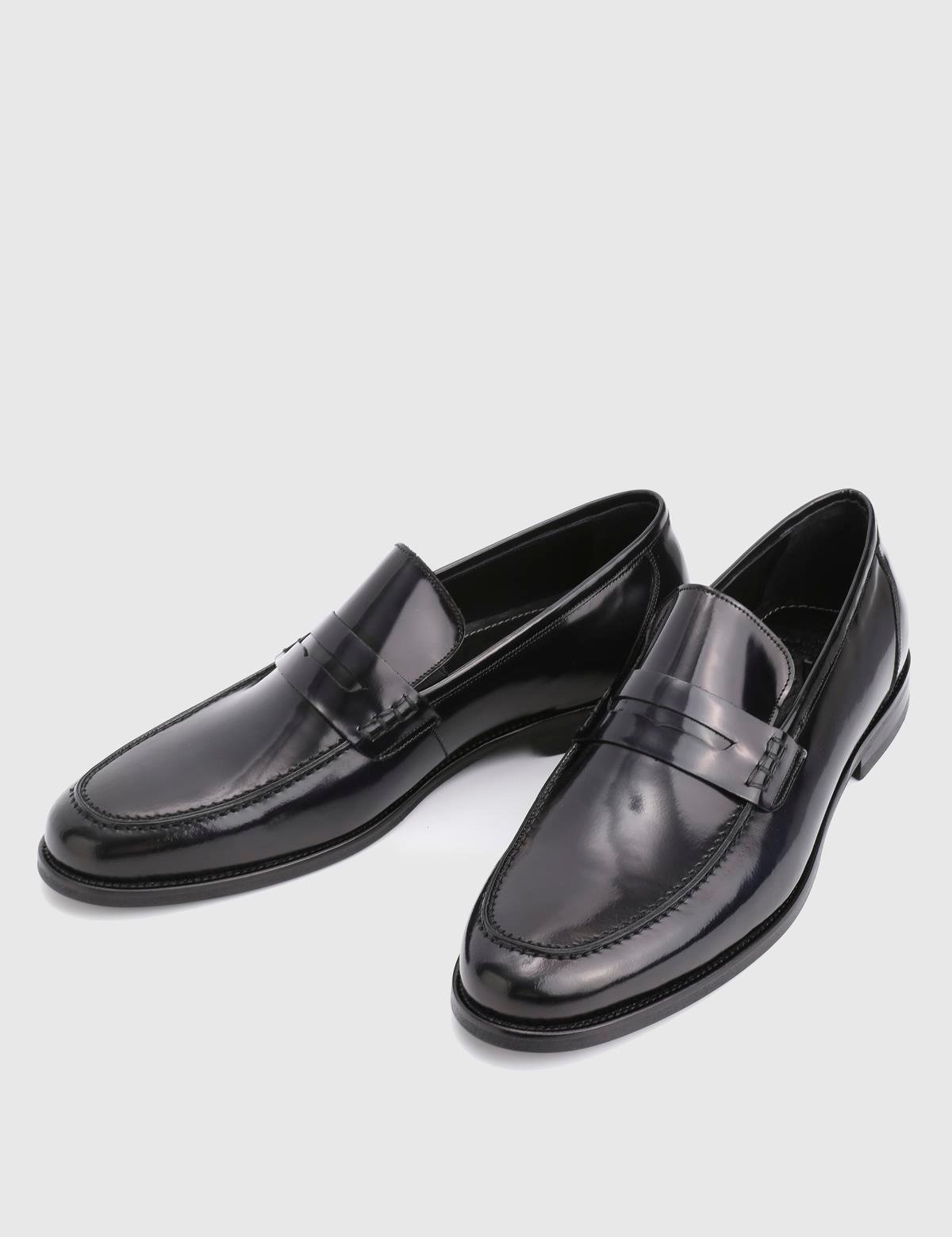 Filip Navy Blue Florentic Leather Men's Classic Shoe