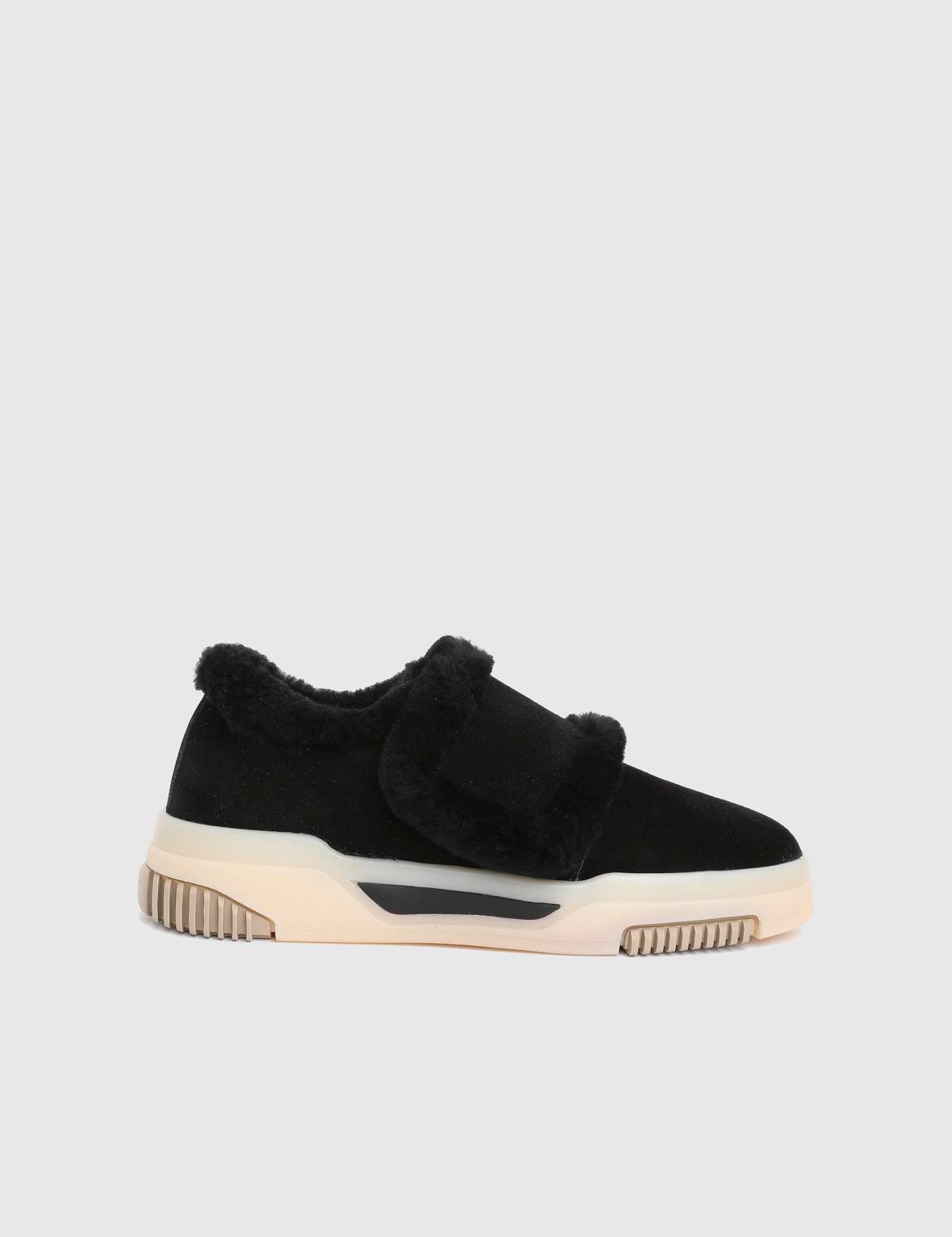 Fitz Black Suede Leather Women's Loafer