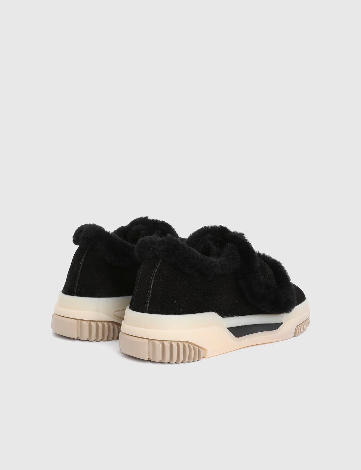 Fitz Black Suede Leather Women's Loafer