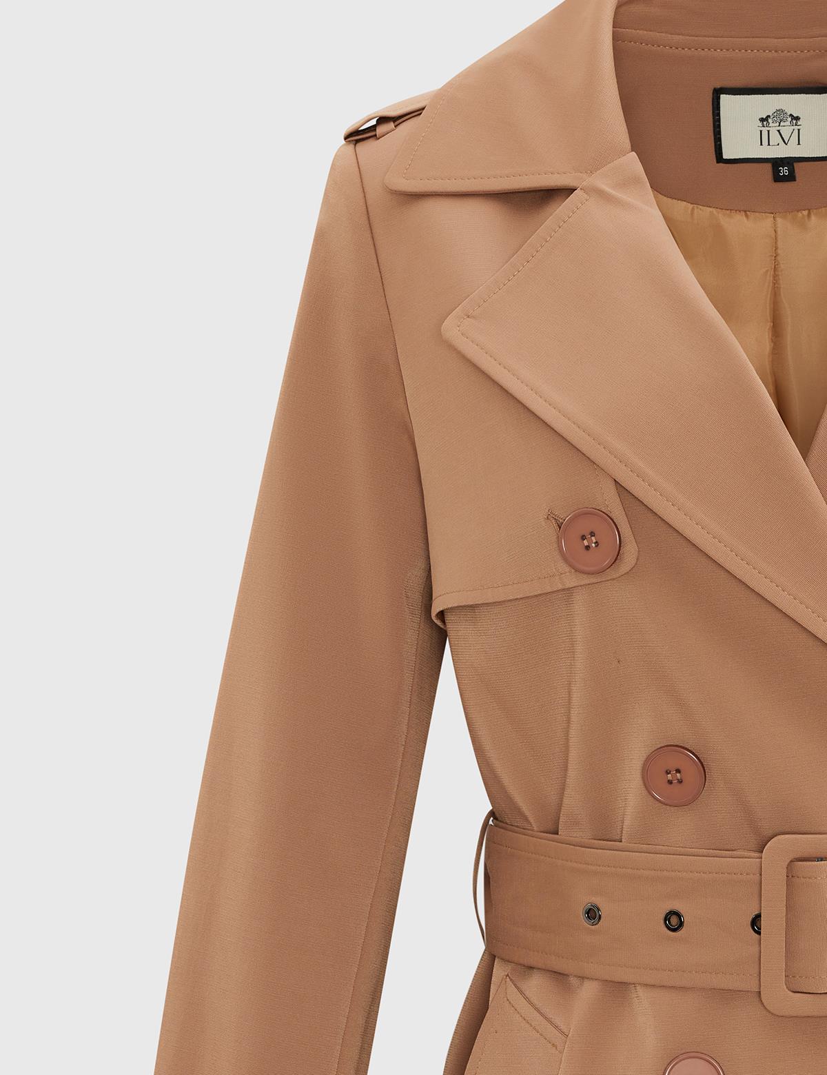 Fonda Camel Women's Trench Coat