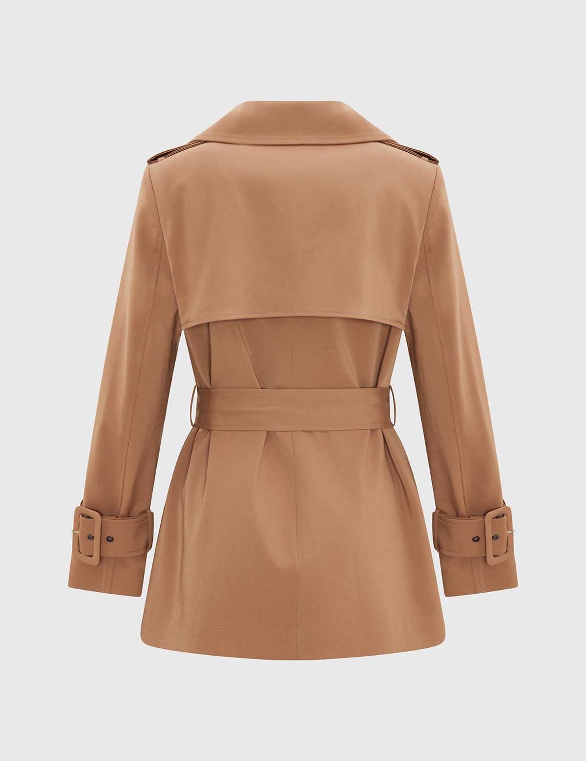 Fonda Camel Women's Trench Coat