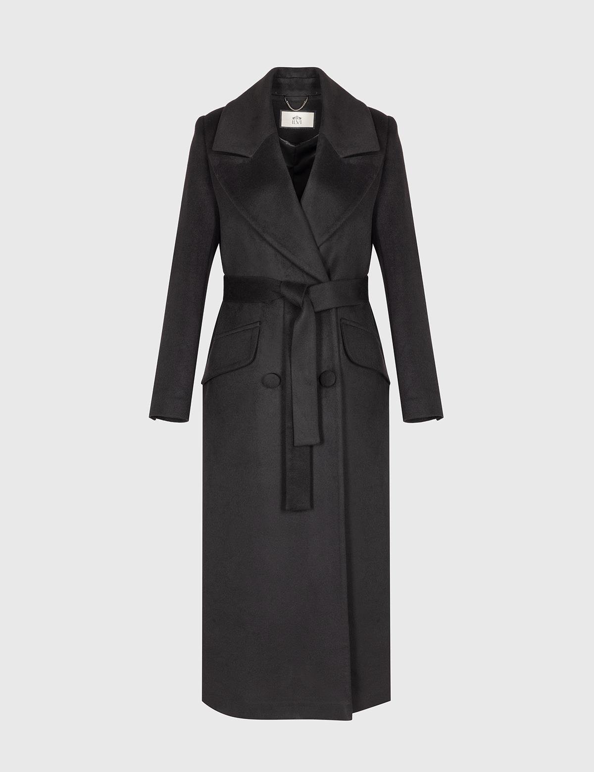 Gaia Black Women's Cashmere Coat