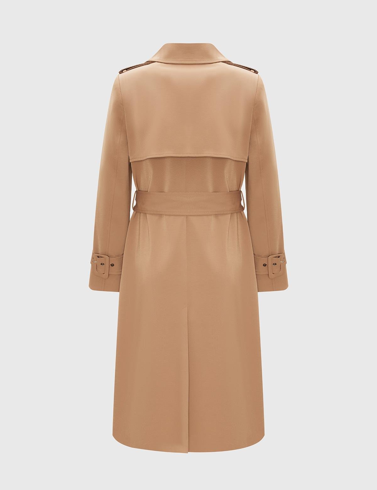 Garter Camel Women's Trench Coat