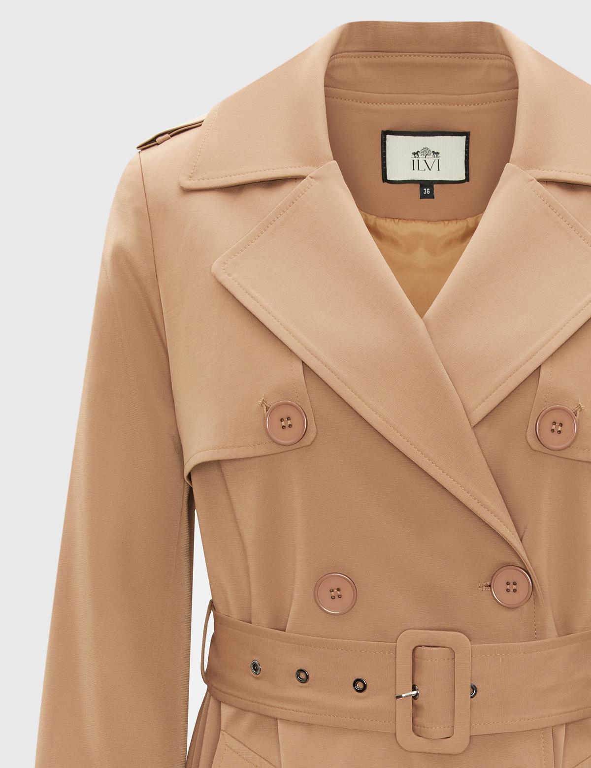 Garter Camel Women's Trench Coat