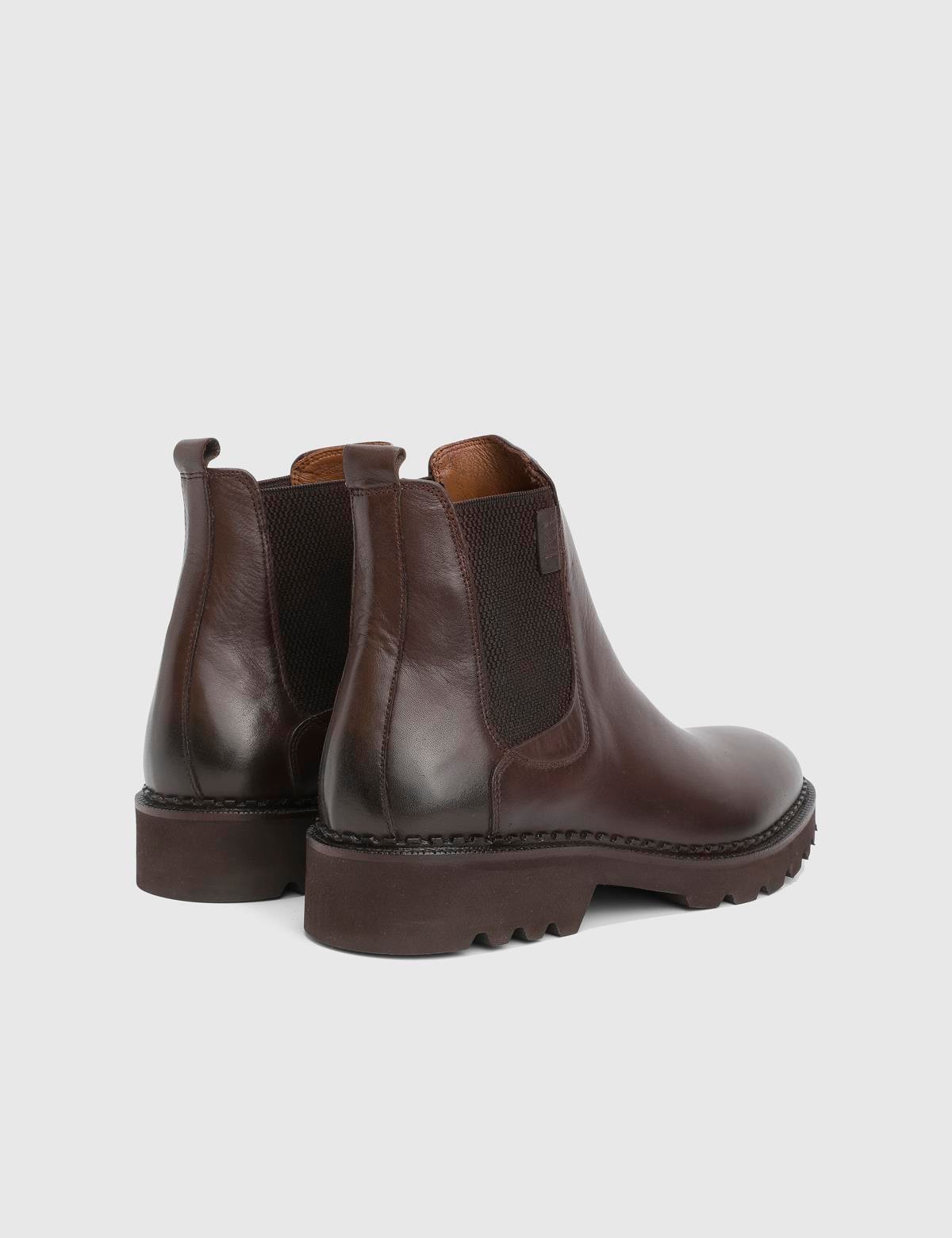 Gelson Brown Leather Men's Boot