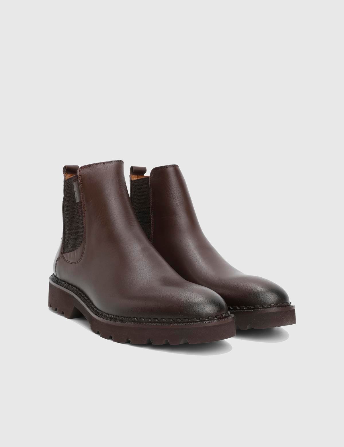 Gelson Brown Leather Men's Boot