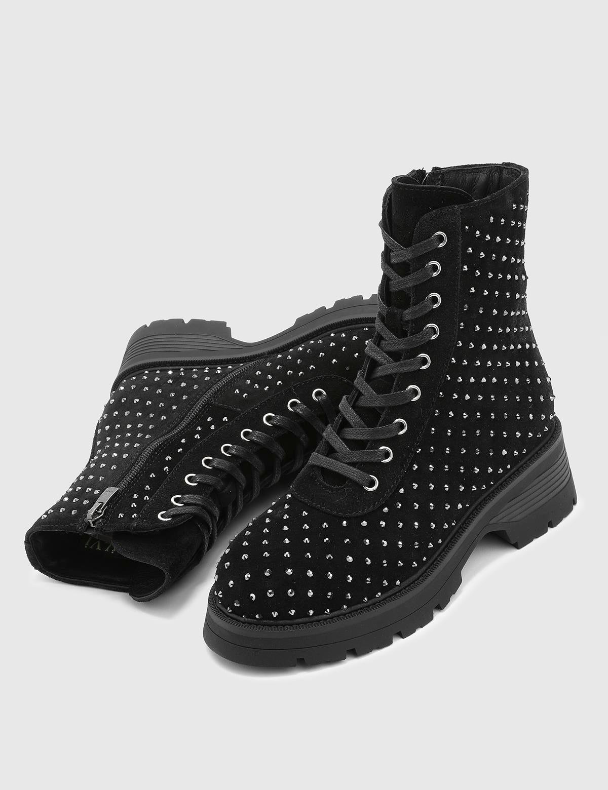 Gerno Black Suede Leather Women's Boot