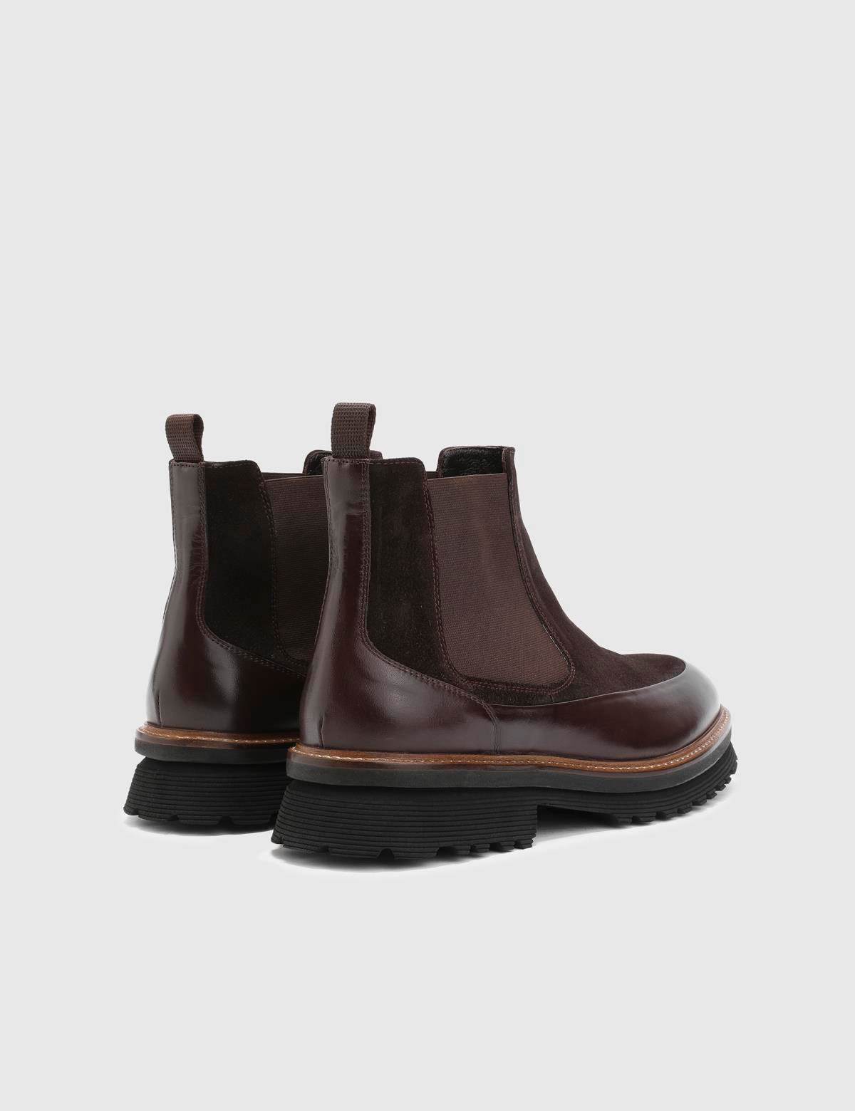 Geum Brown Suede Leather Men's Boot