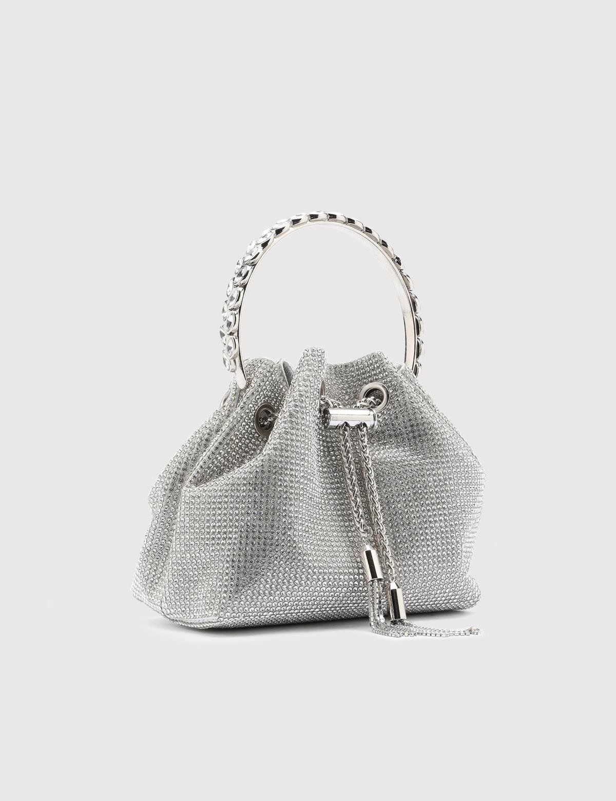 Gores Silver Women's Handbag with Stones