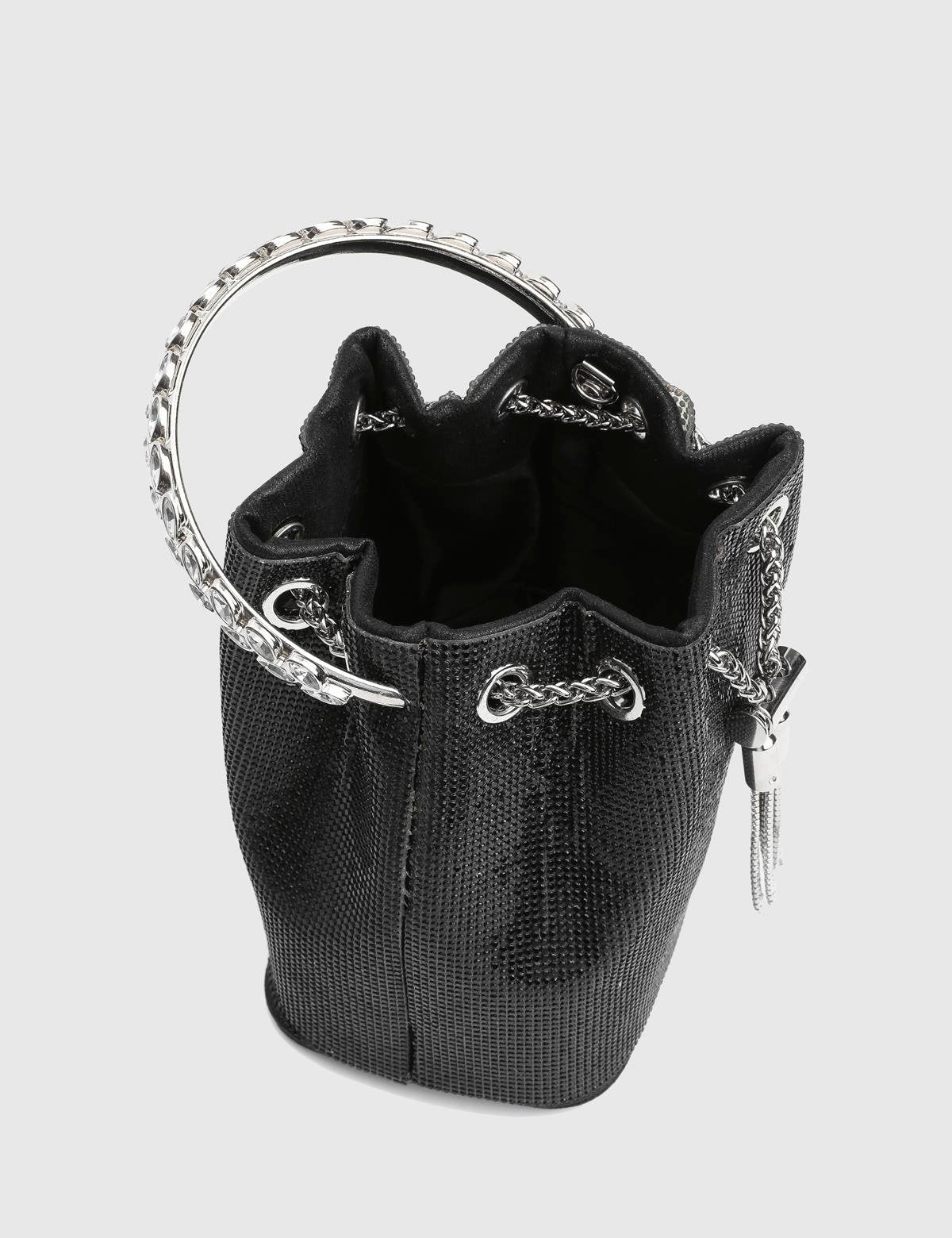 Gores Black Women's Handbag with Stones